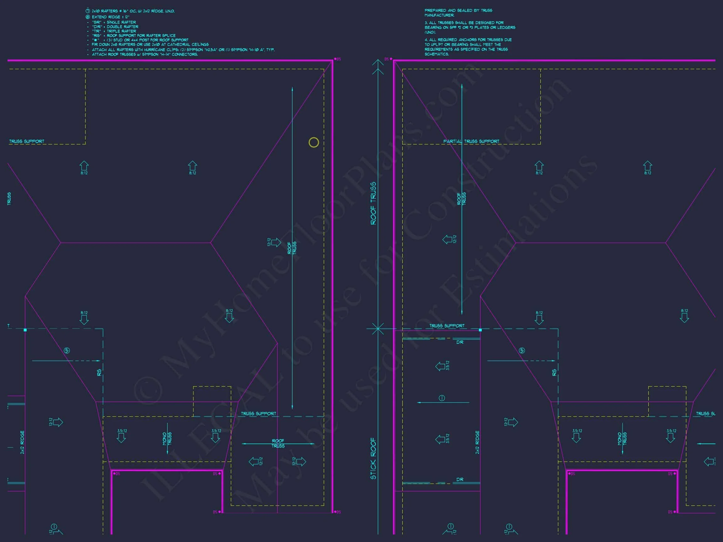 11-1501 HOUSE PLAN -Modern Farmhouse Home Plan - 3-Bed, 2-Bath, 1,850 SF 22 Elegant house Design Blueprint – CAD Floor Plan with Details