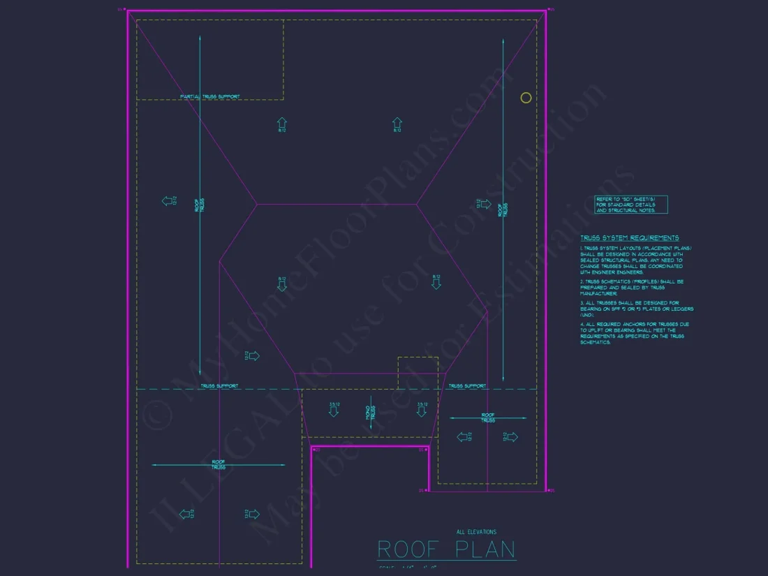 Elegant house Design Blueprint – CAD Floor Plan with Details