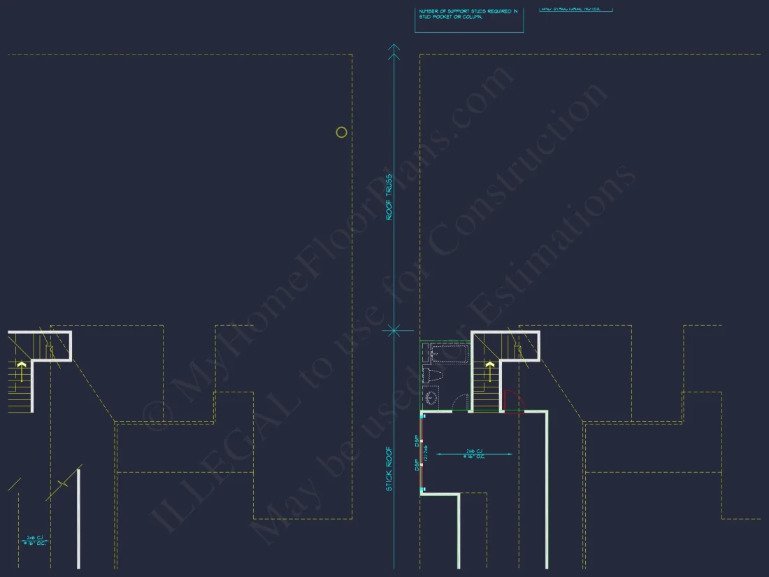 Elegant house Design Blueprint – CAD Floor Plan with Details