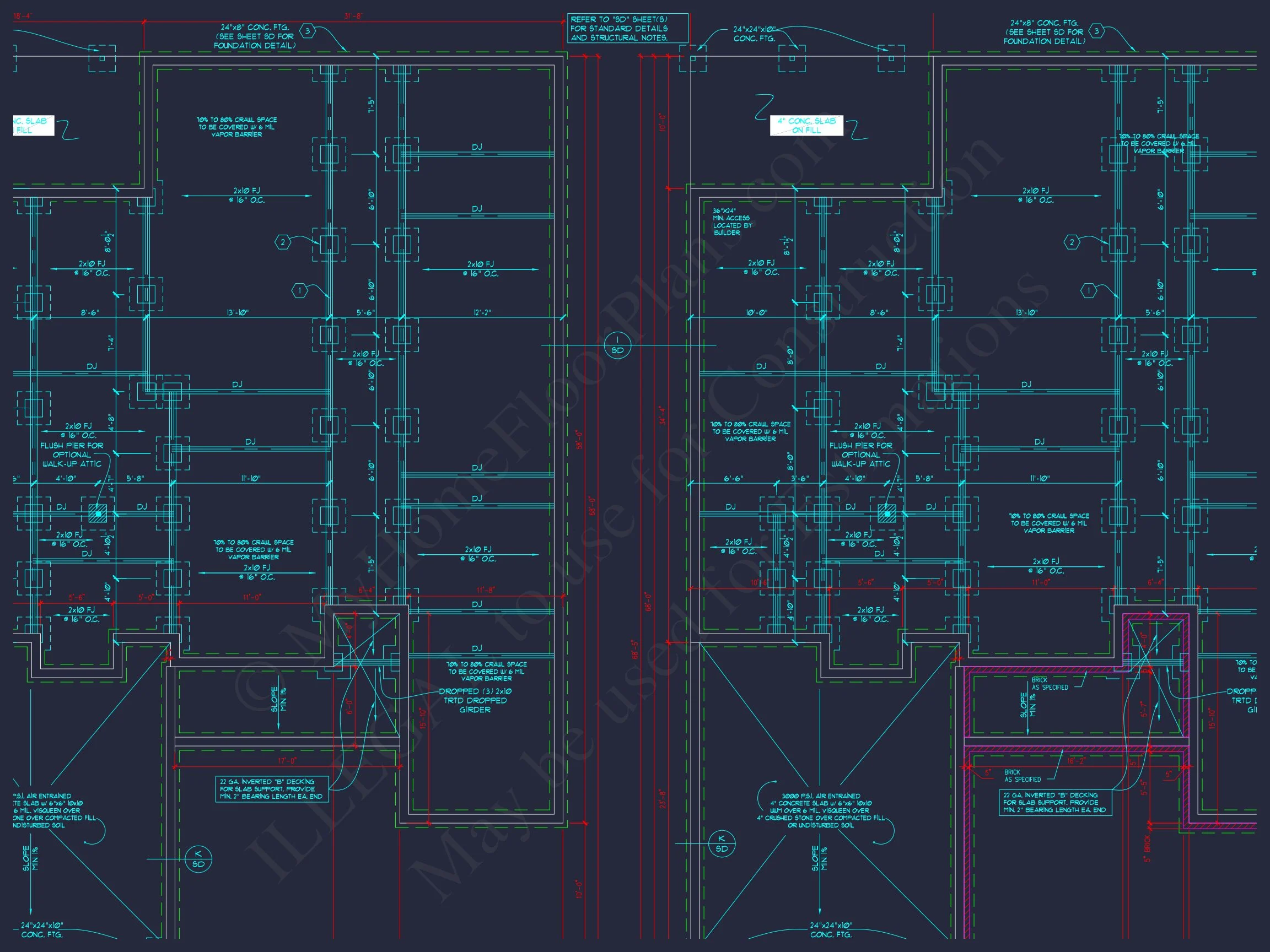 11-1501 HOUSE PLAN -Modern Farmhouse Home Plan - 3-Bed, 2-Bath, 1,850 SF 16 Elegant house Design Blueprint – CAD Floor Plan with Details