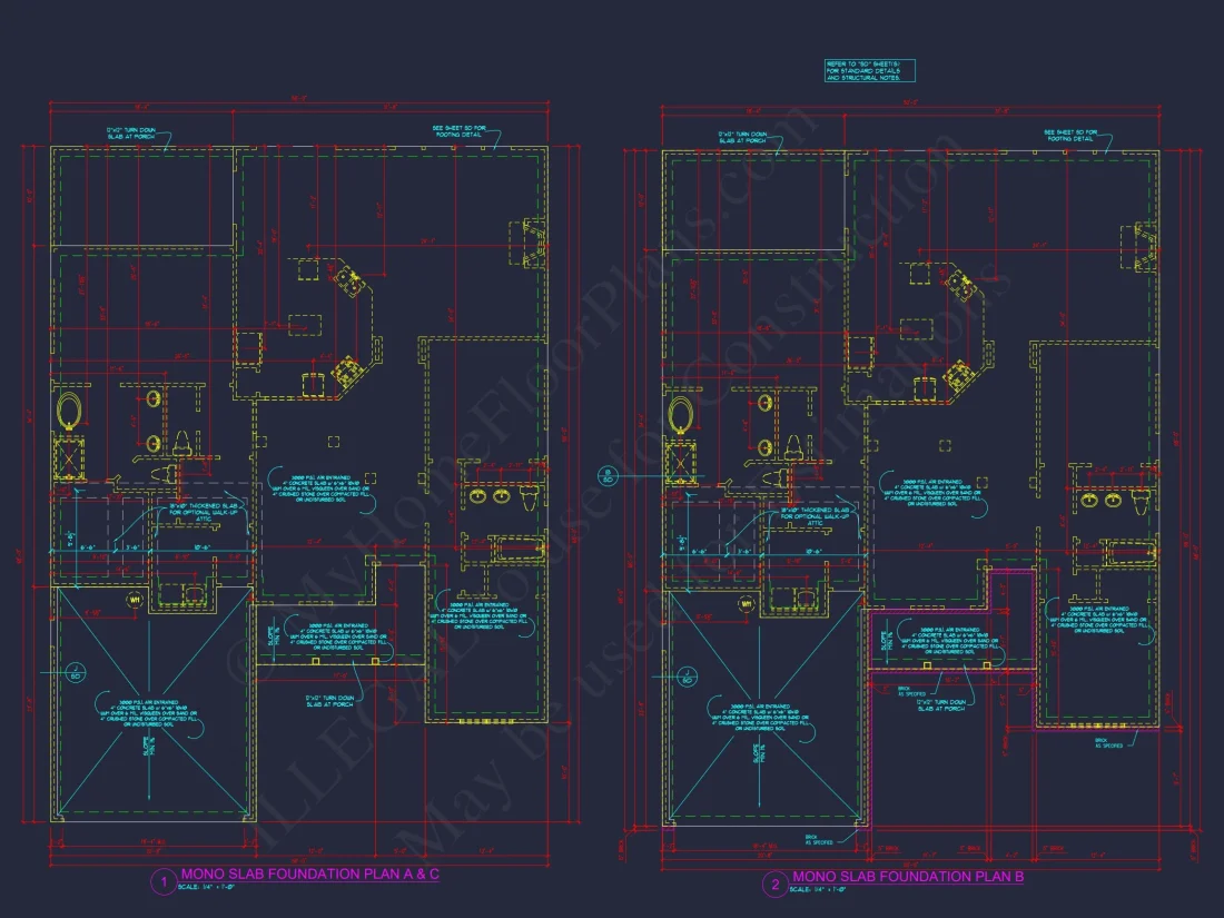 Elegant house Design Blueprint – CAD Floor Plan with Details