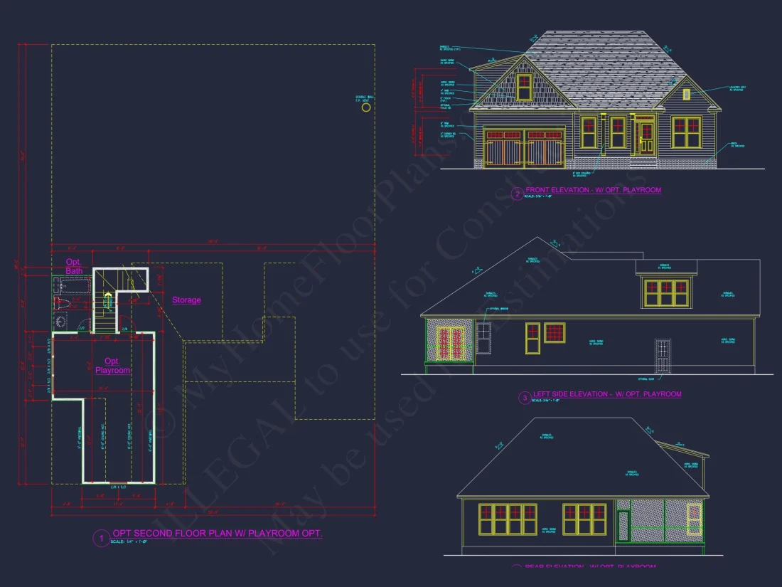 Elegant house Design Blueprint – CAD Floor Plan with Details