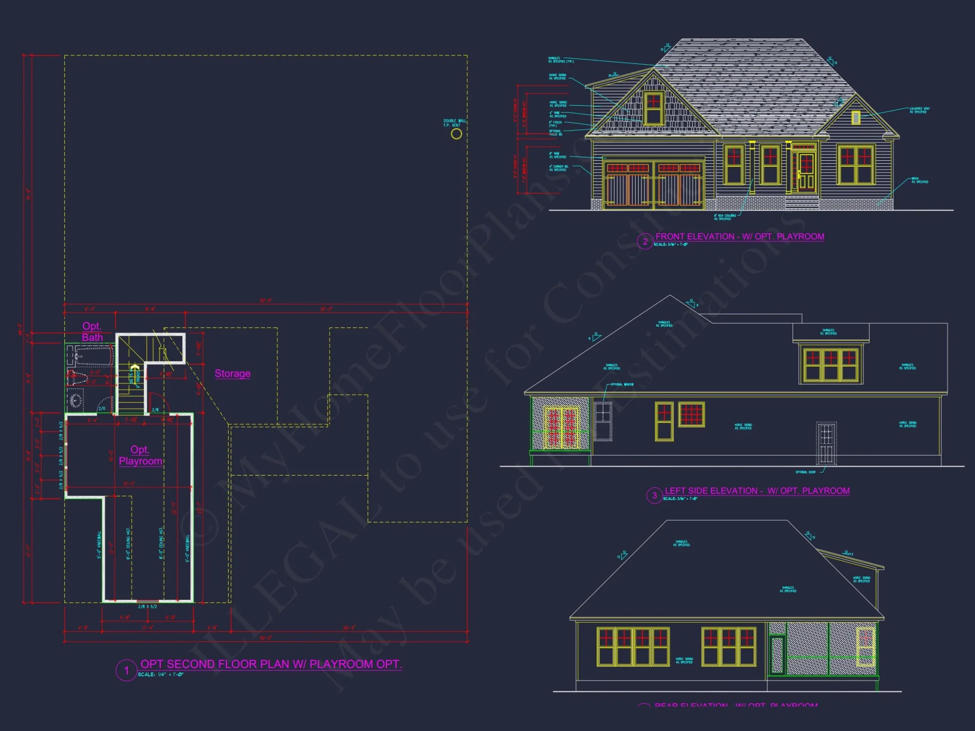 Elegant house Design Blueprint – CAD Floor Plan with Details