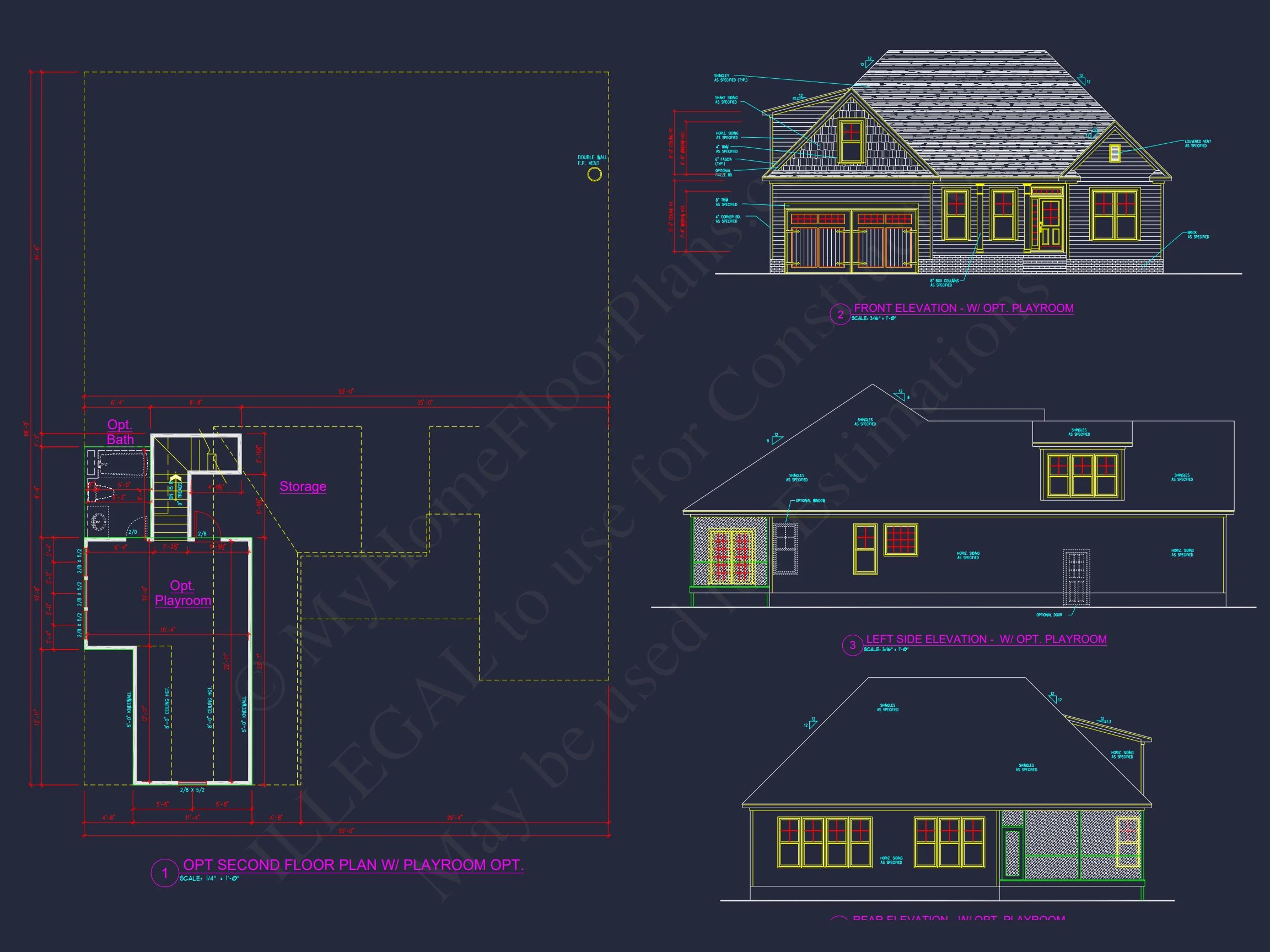 11-1501 HOUSE PLAN -Modern Farmhouse Home Plan - 3-Bed, 2-Bath, 1,850 SF 12 Elegant house Design Blueprint – CAD Floor Plan with Details