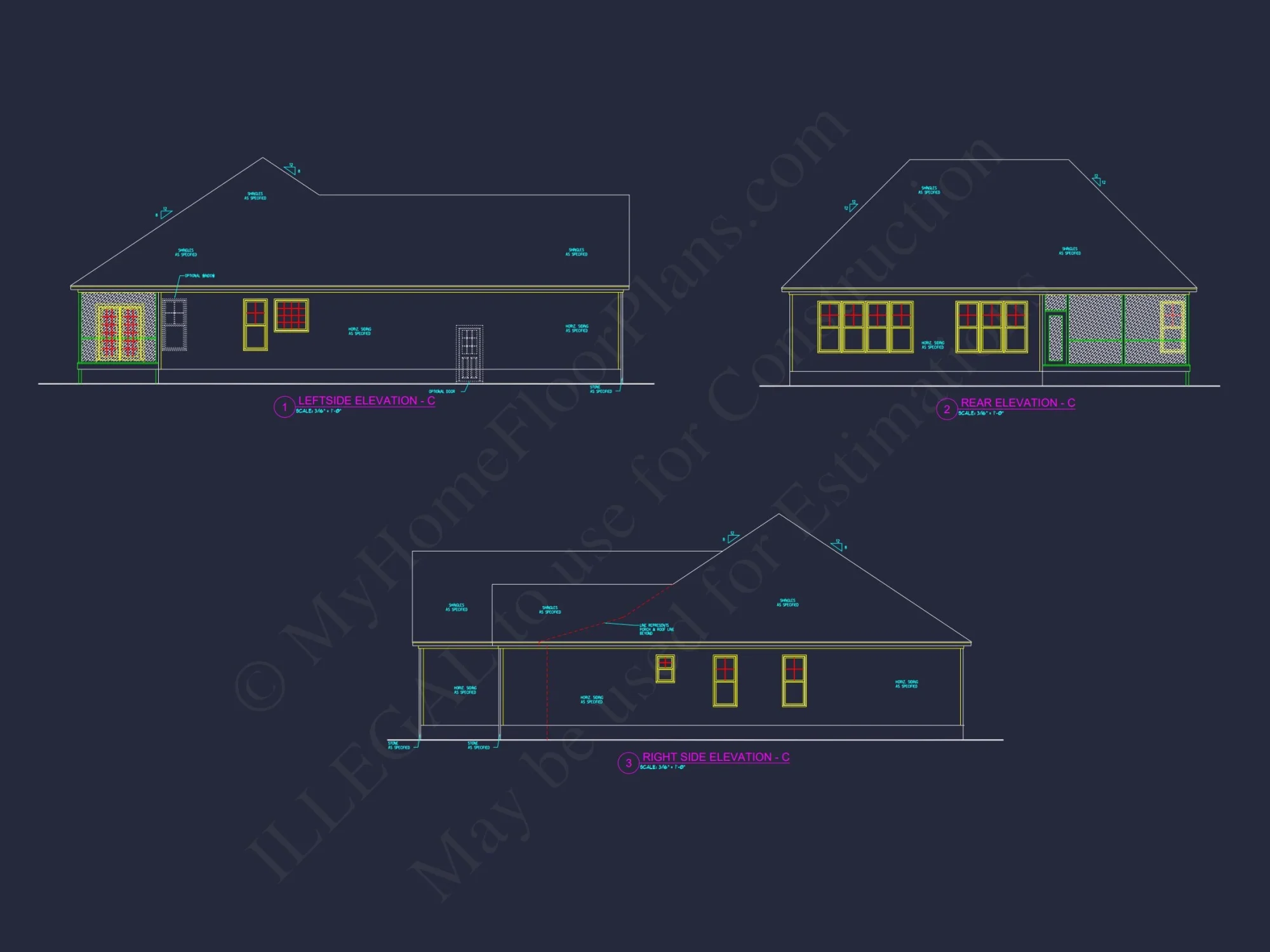 Elegant house Design Blueprint – CAD Floor Plan with Details