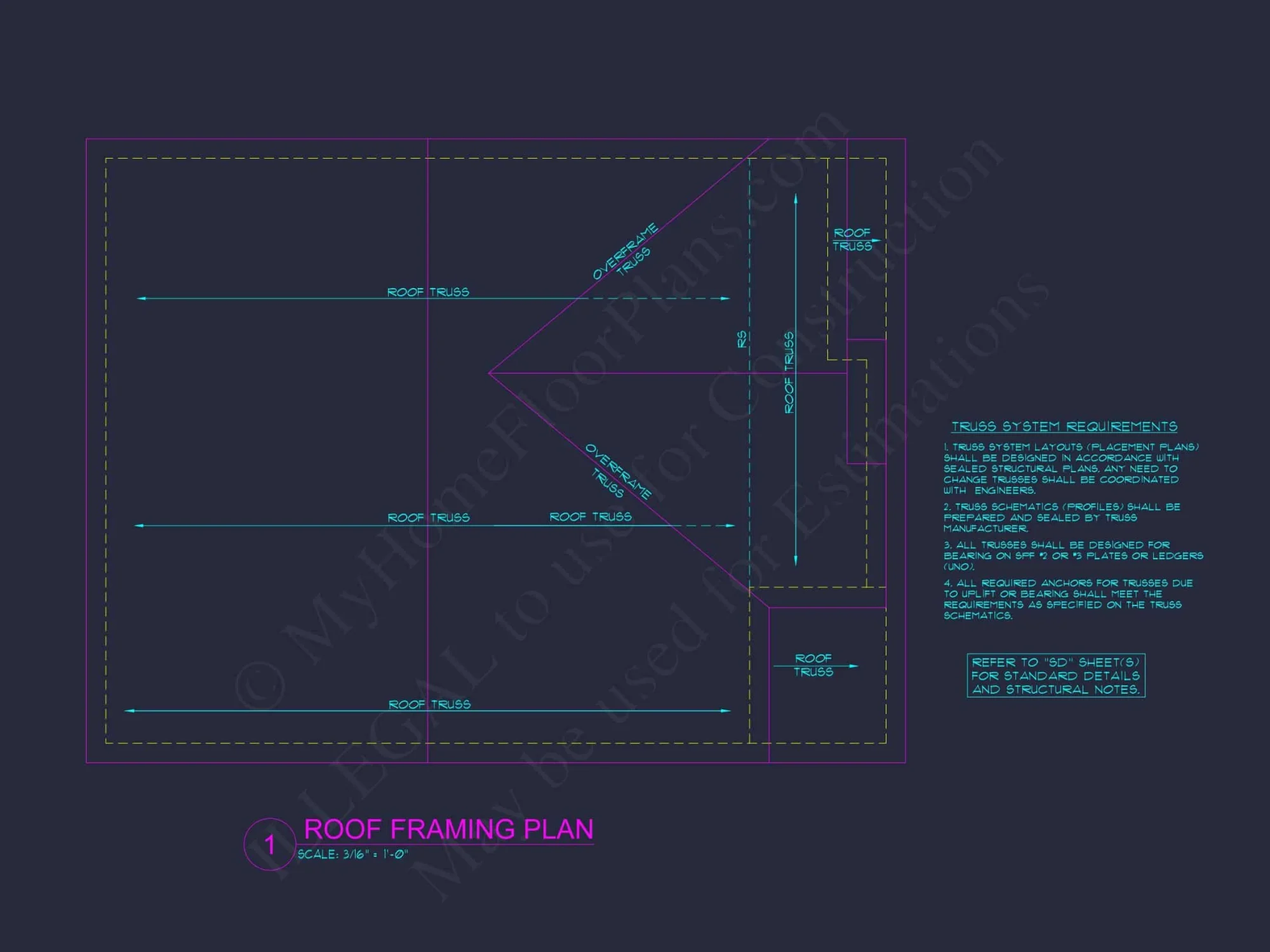 house Plan with 2 Floors, 3 Bedrooms & Bonus Room Designs
