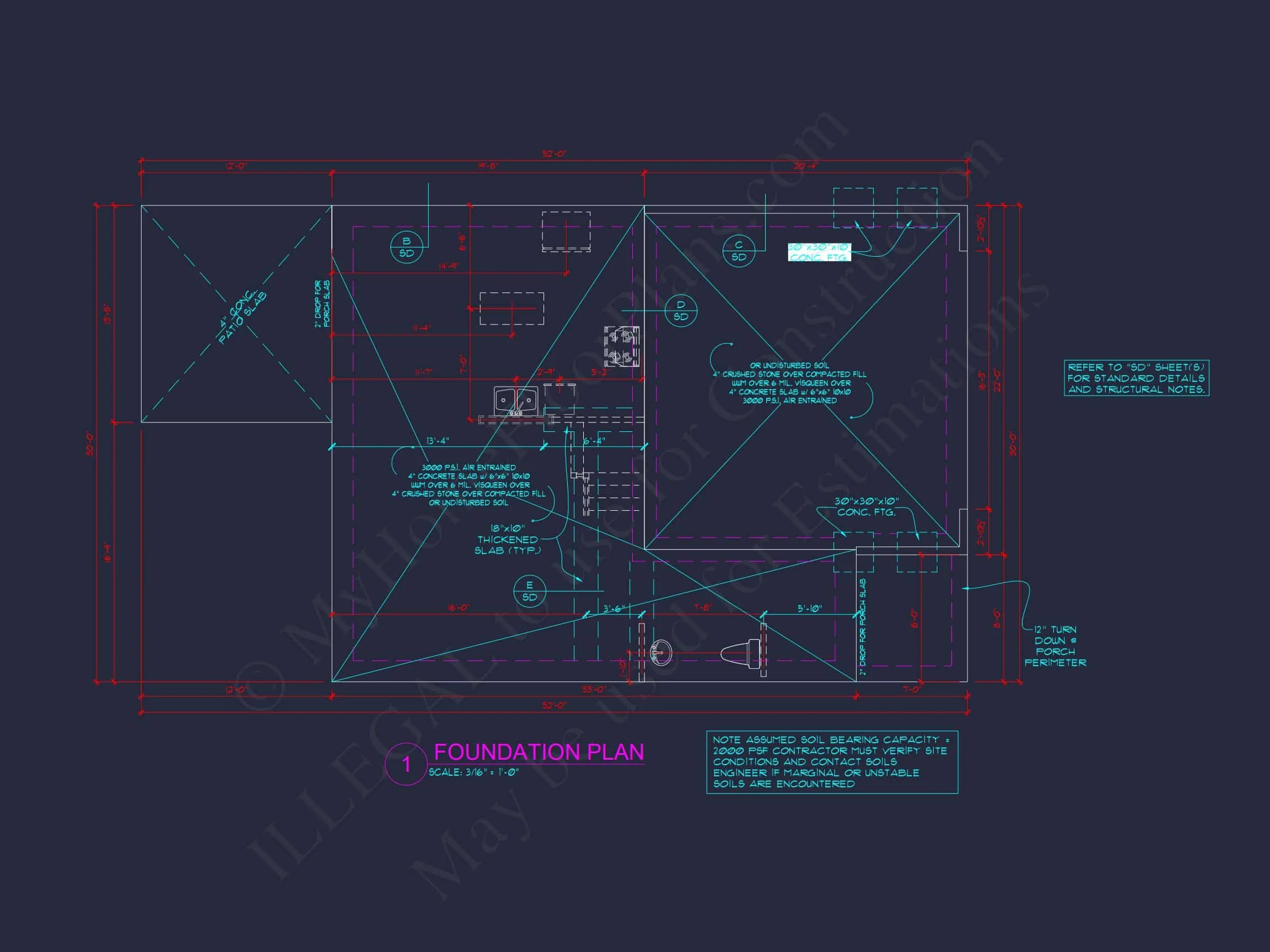 house Plan with 2 Floors, 3 Bedrooms & Bonus Room Designs
