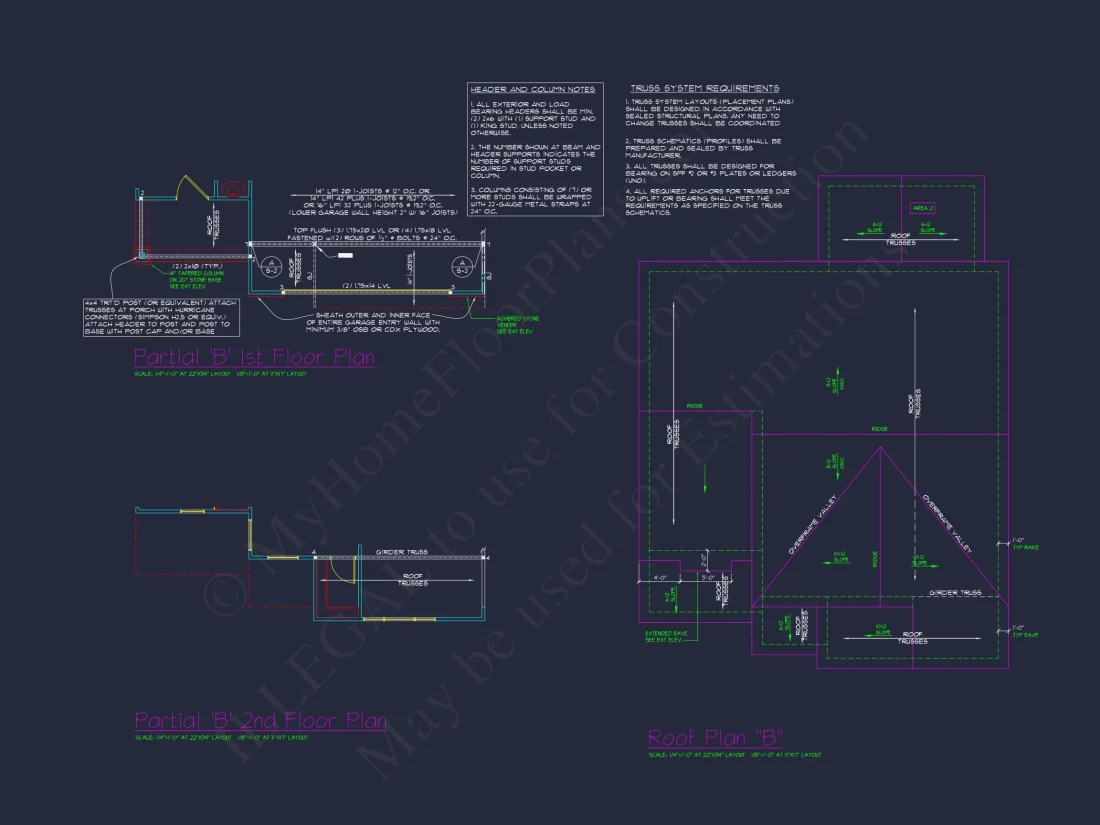 Charming 4-Bed house Plan with Detailed CAD Floor Designs