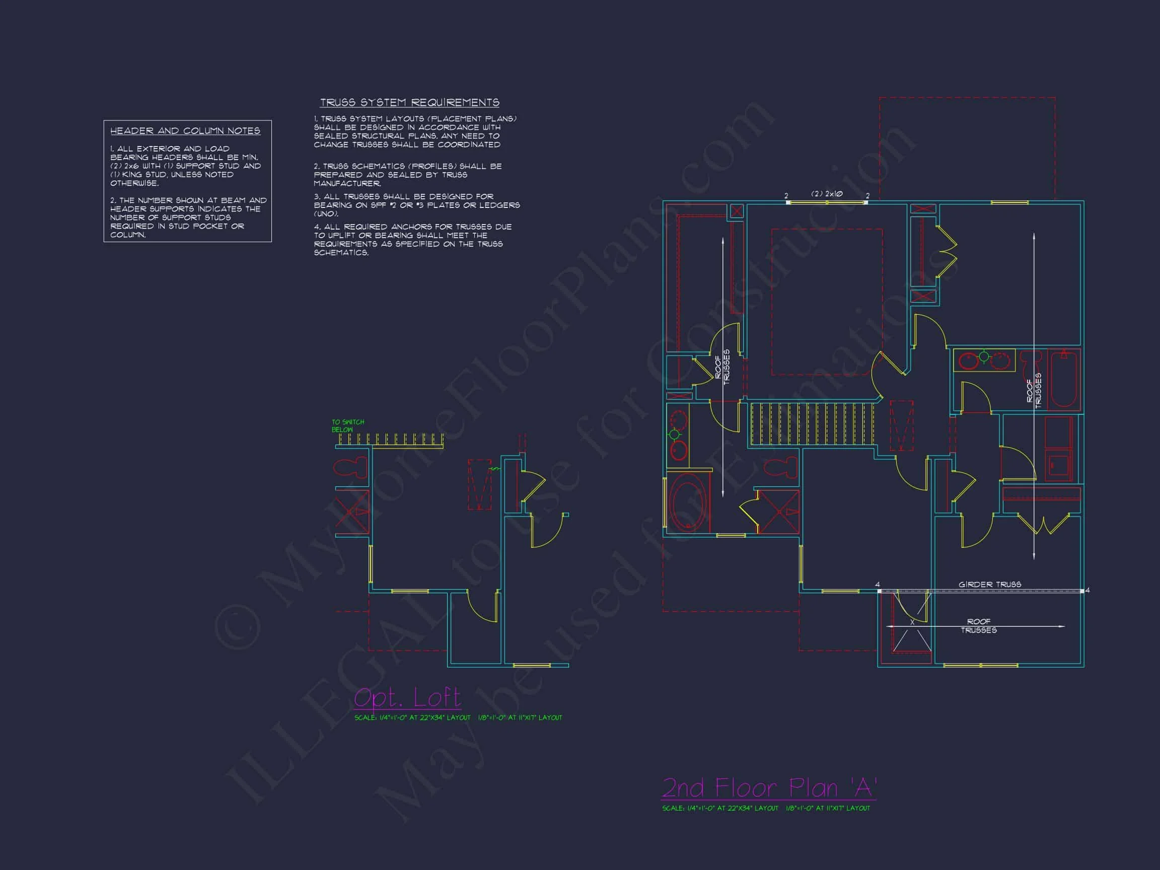 Charming 4-Bed house Plan with Detailed CAD Floor Designs