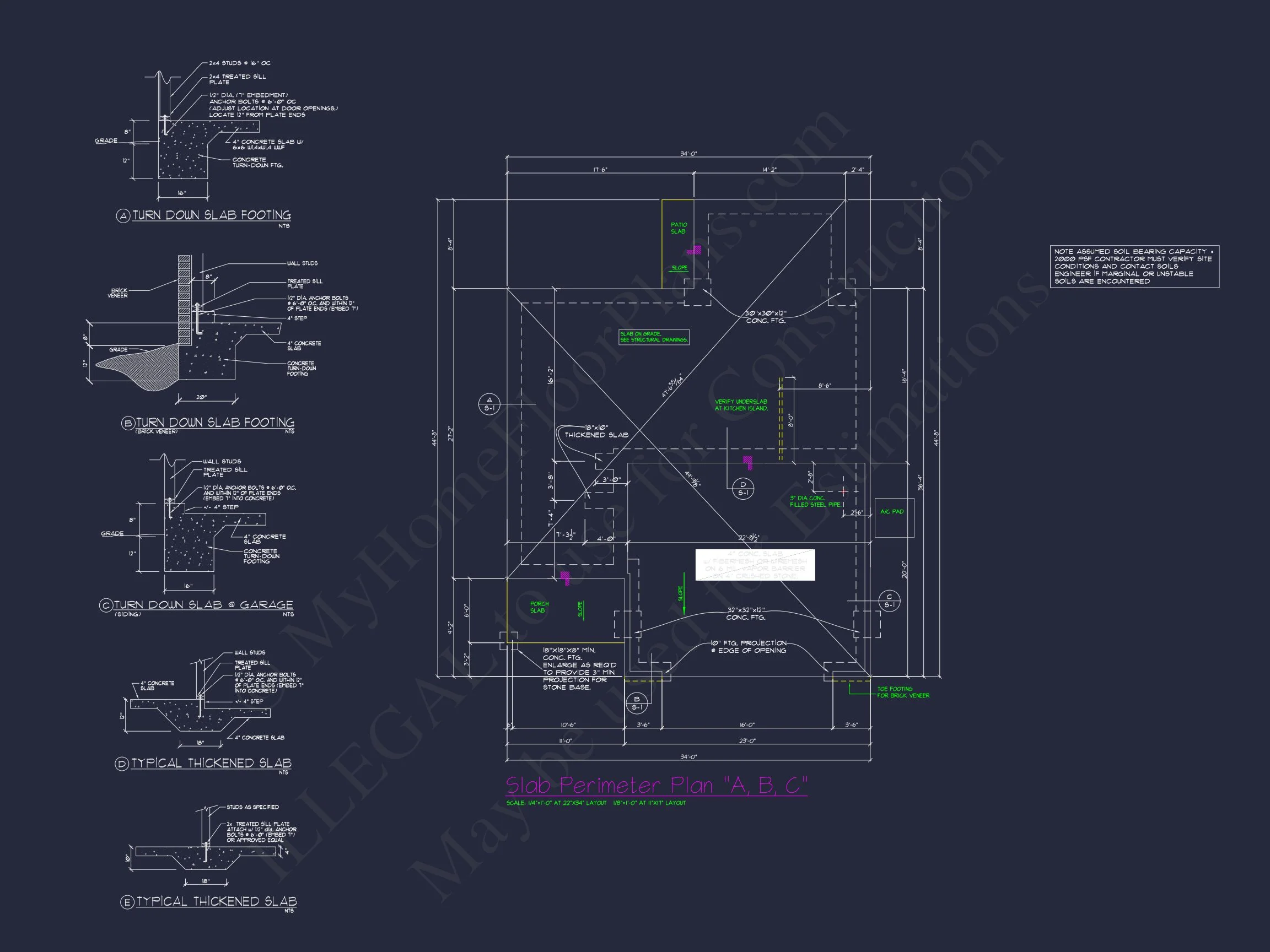 Charming 4-Bed house Plan with Detailed CAD Floor Designs