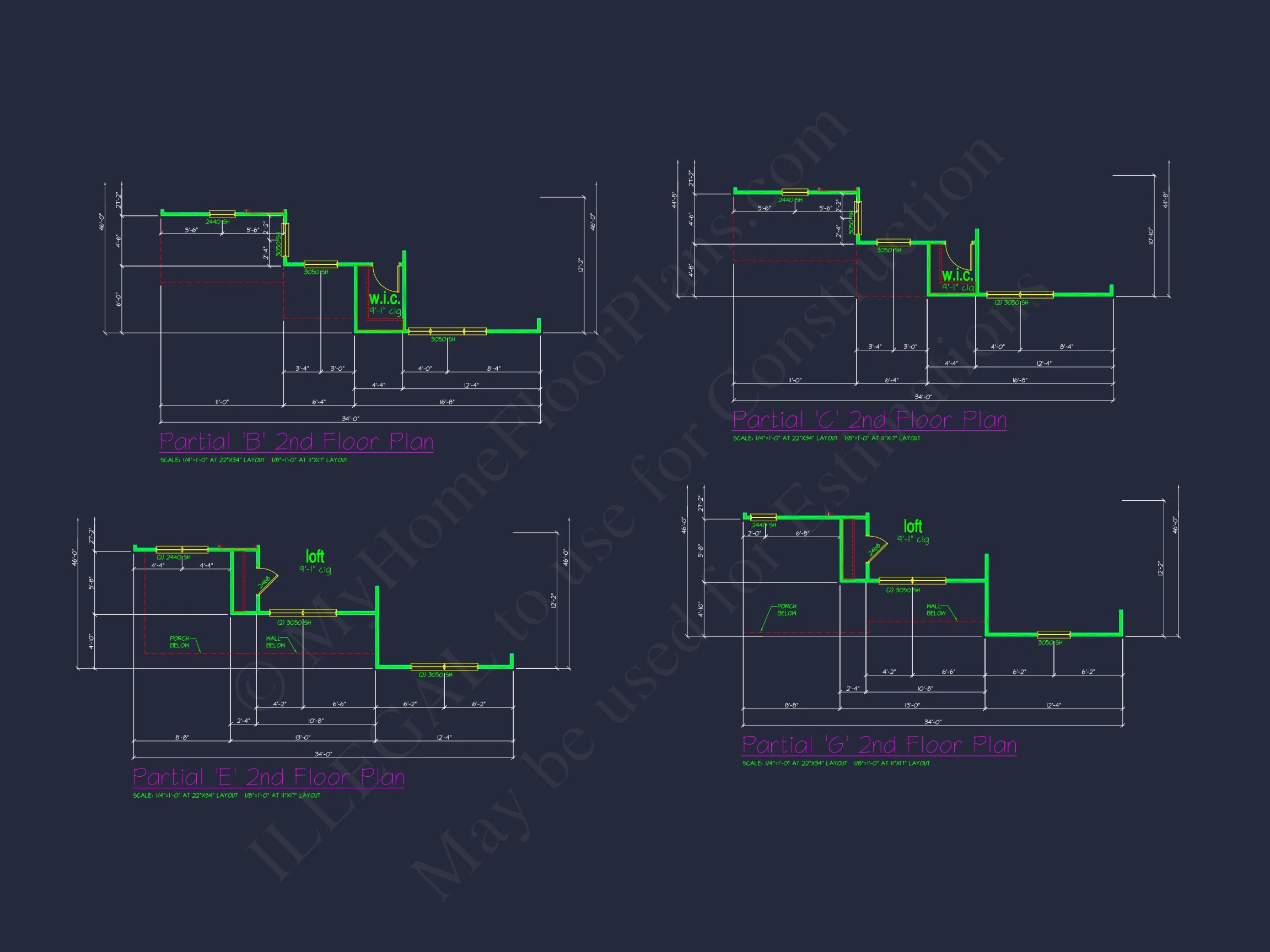 Charming 4-Bed house Plan with Detailed CAD Floor Designs