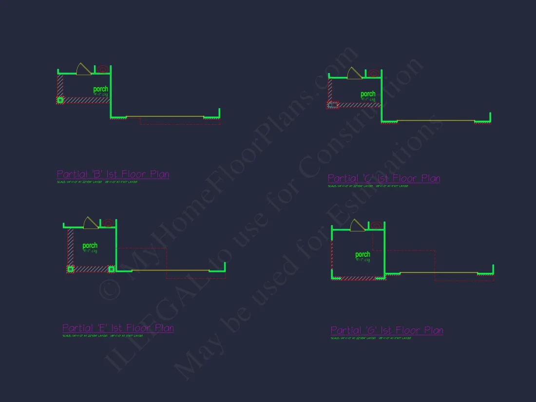 Charming 4-Bed house Plan with Detailed CAD Floor Designs