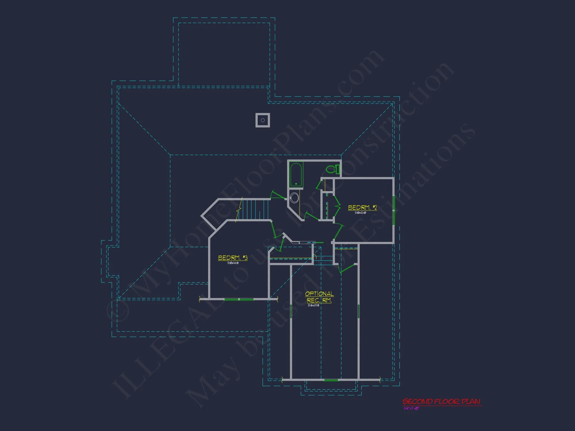 Blueprint house Floor Plan CAD Design Featuring 3 Bedrooms