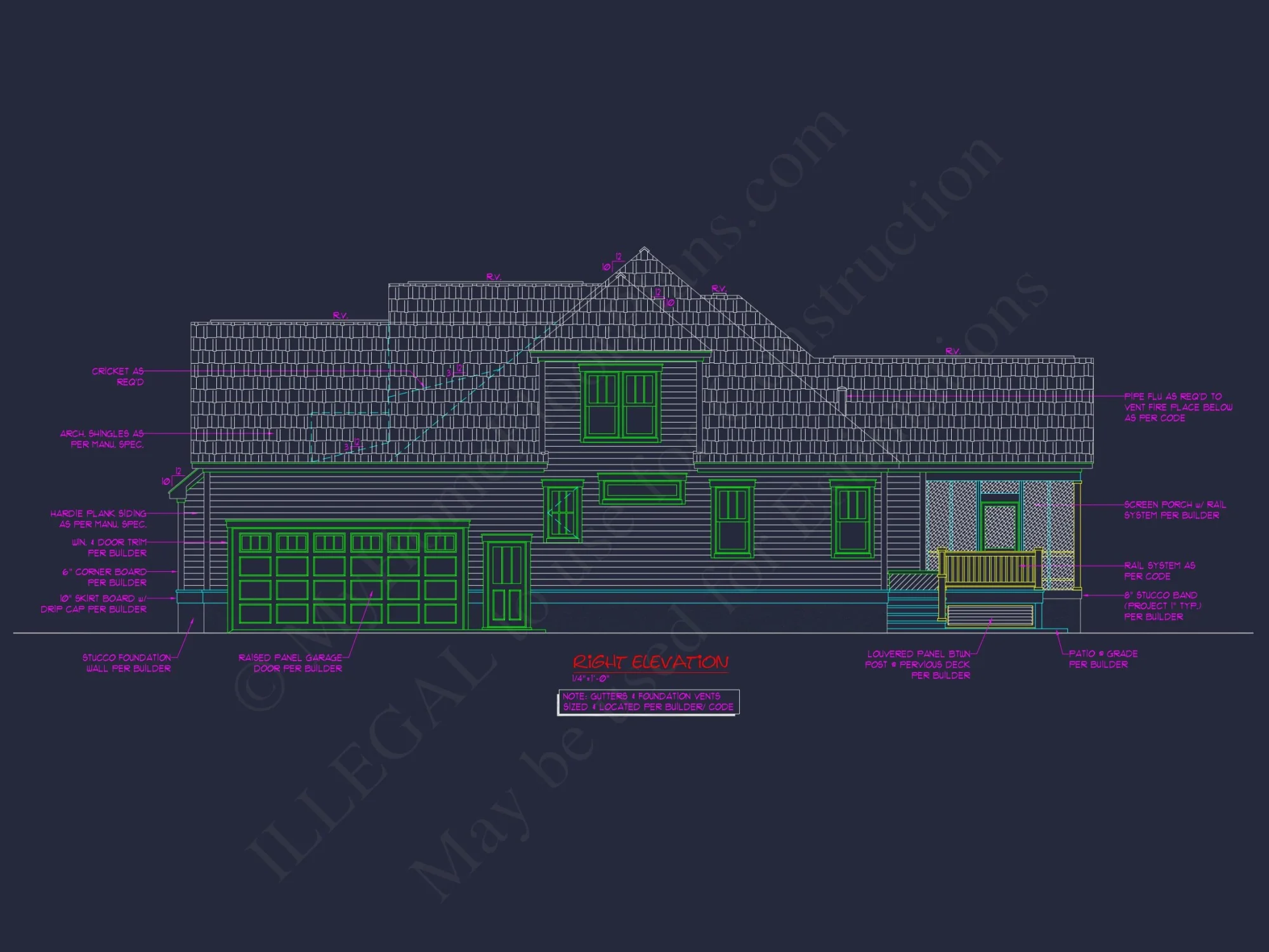 Blueprint house Floor Plan CAD Design Featuring 3 Bedrooms