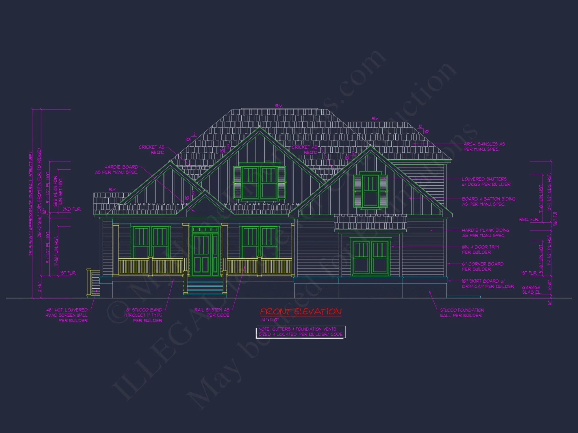 Blueprint house Floor Plan CAD Design Featuring 3 Bedrooms