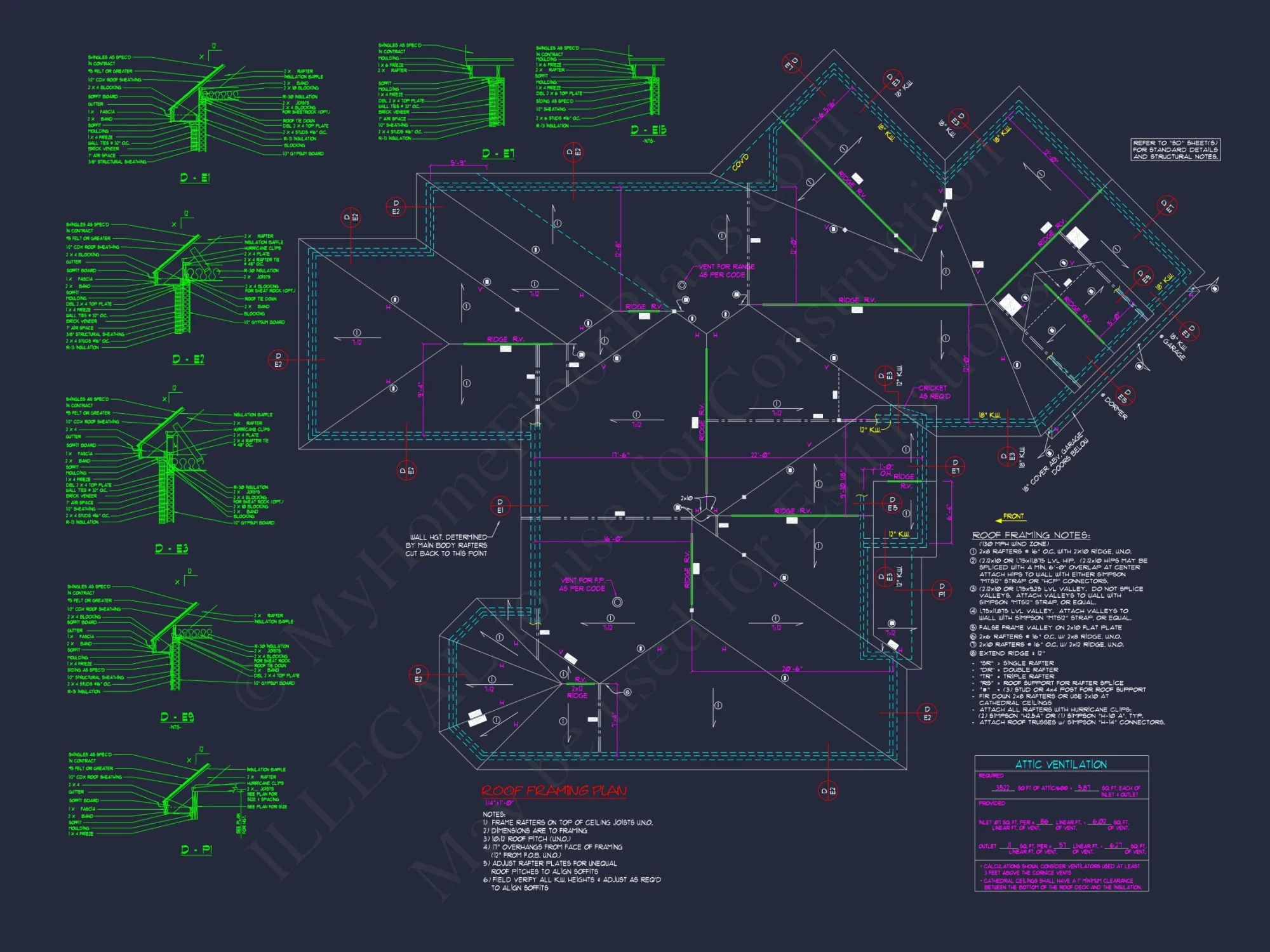 "Expansive house plan concept with detailed CAD blueprints and trendy interior design"