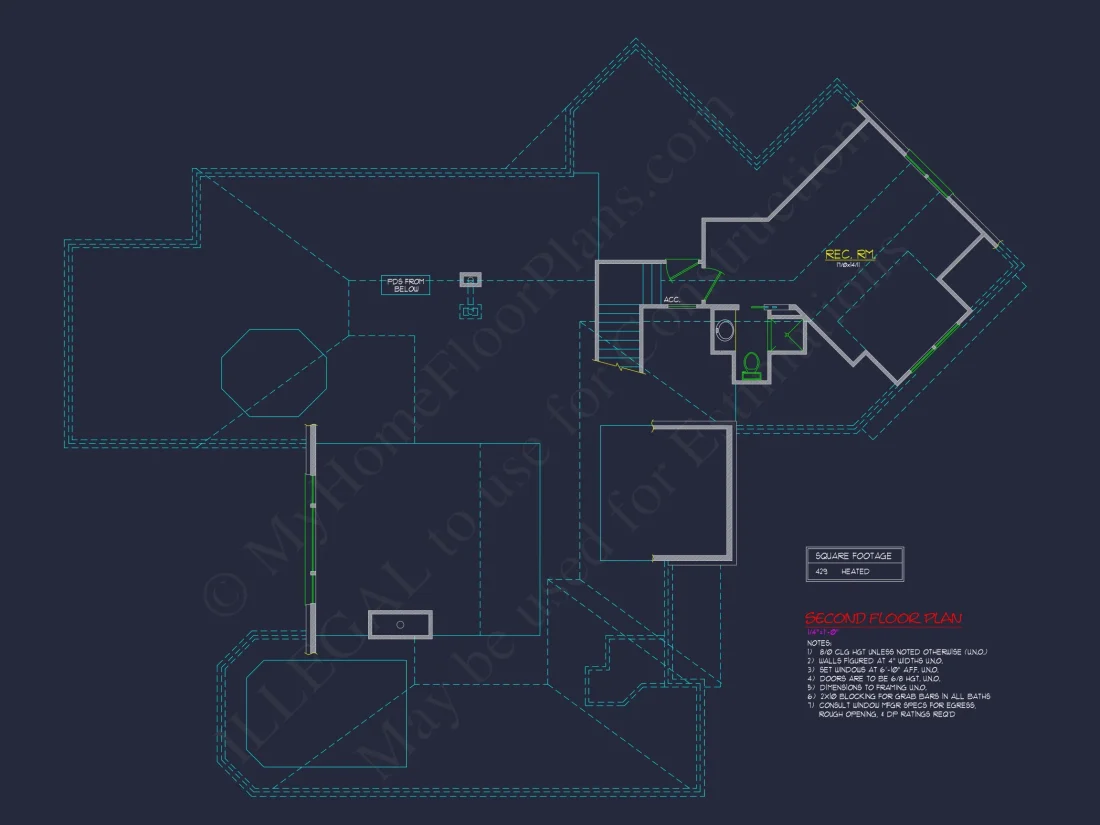 Expansive house Plan with CAD Blueprints & Stylish Design