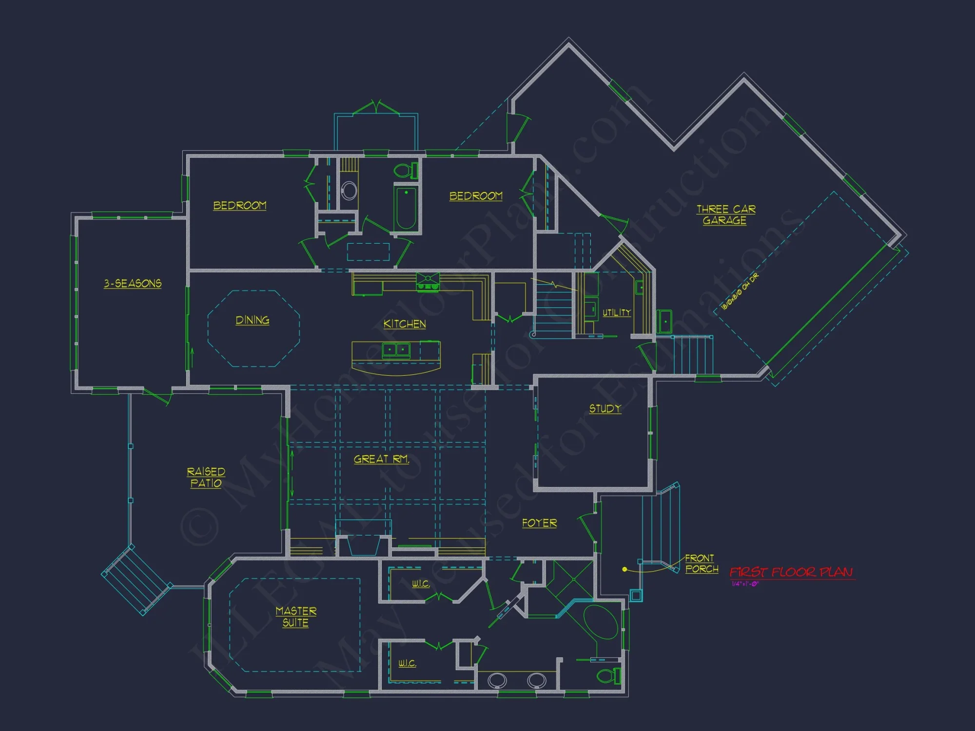 Expansive house Plan with CAD Blueprints & Stylish Design