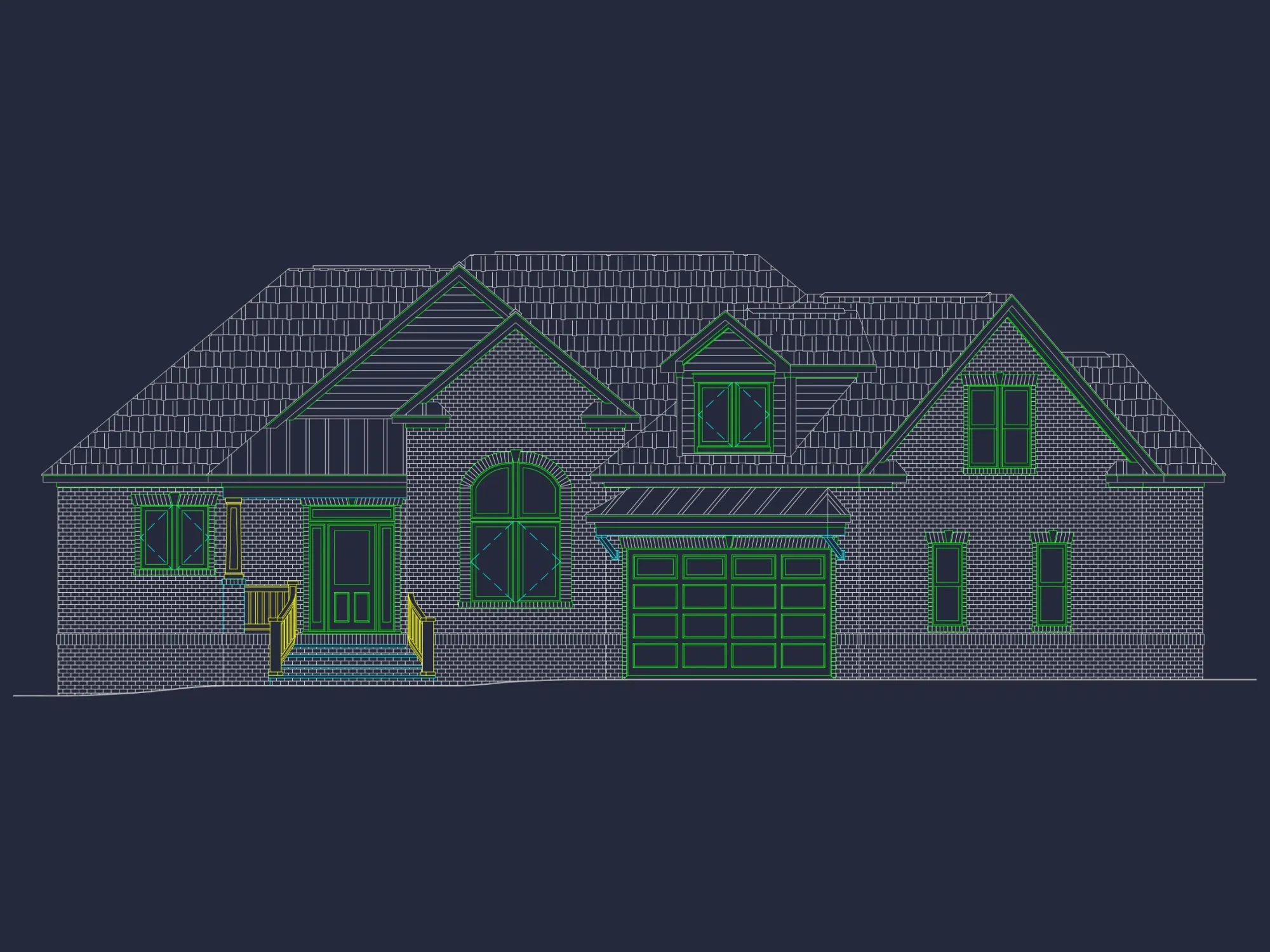 Expansive house Plan with CAD Blueprints & Stylish Design