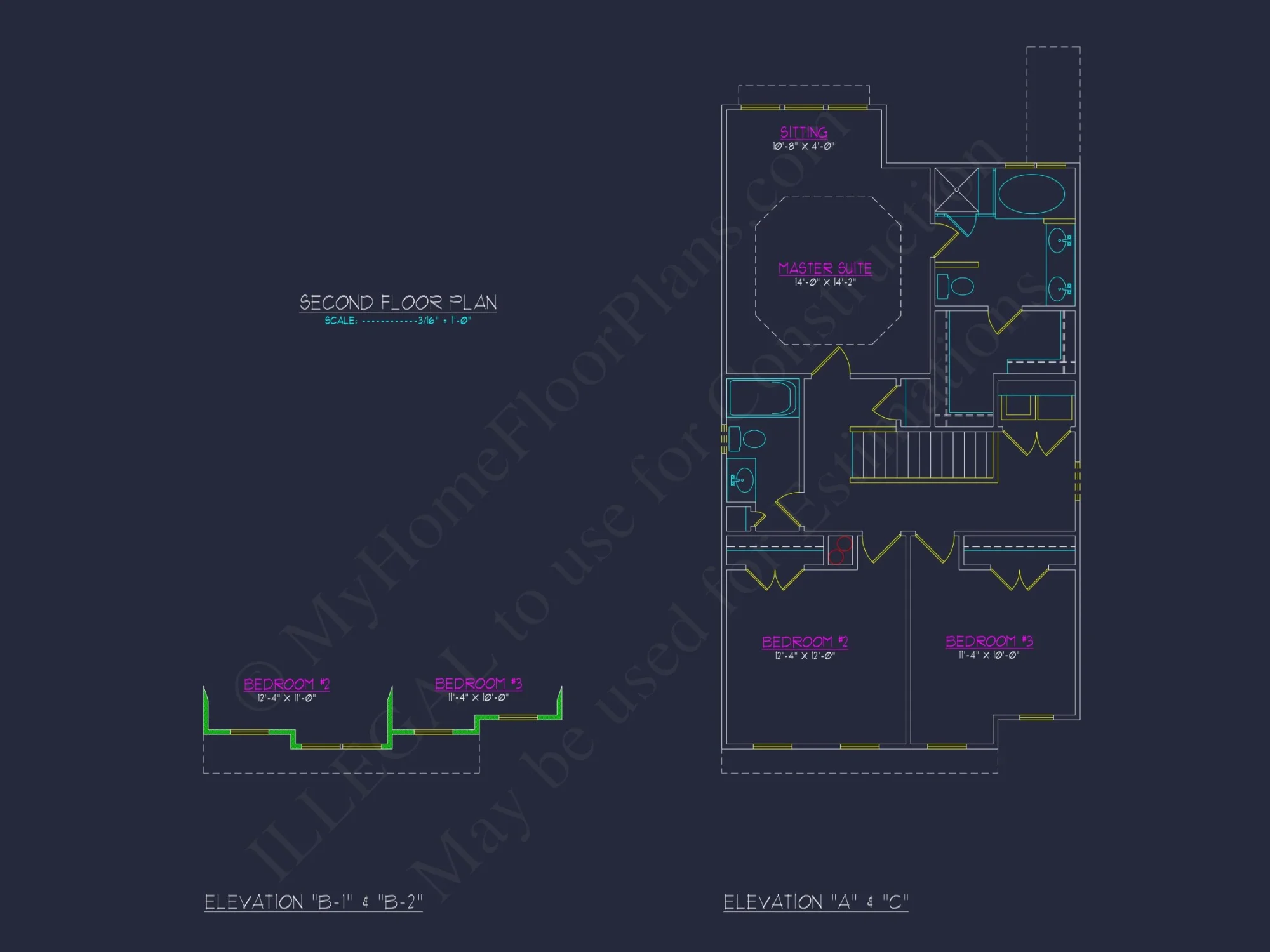 Modern Craftsman house Plan with 2 Floors and Open Floor Plan