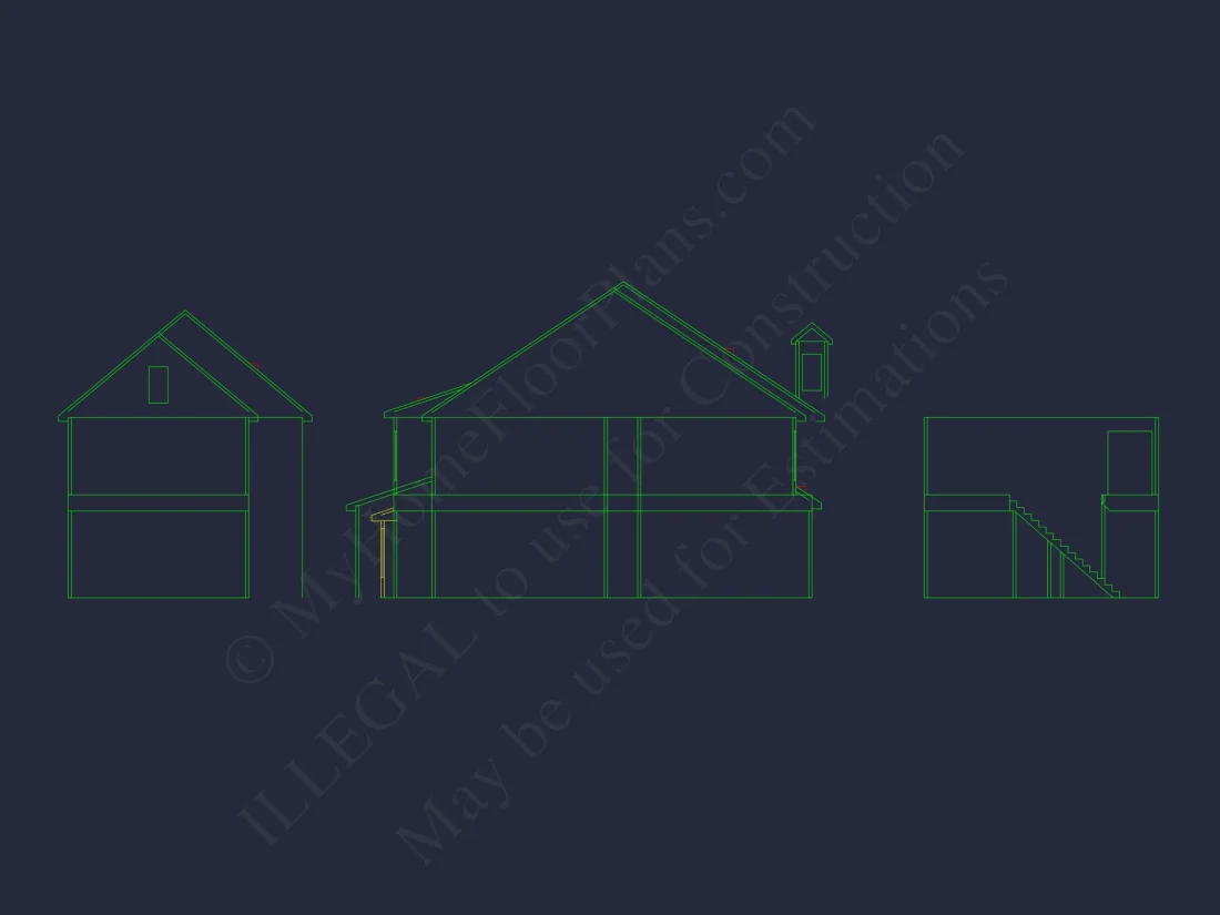 Modern Craftsman house Plan with 2 Floors and Open Floor Plan