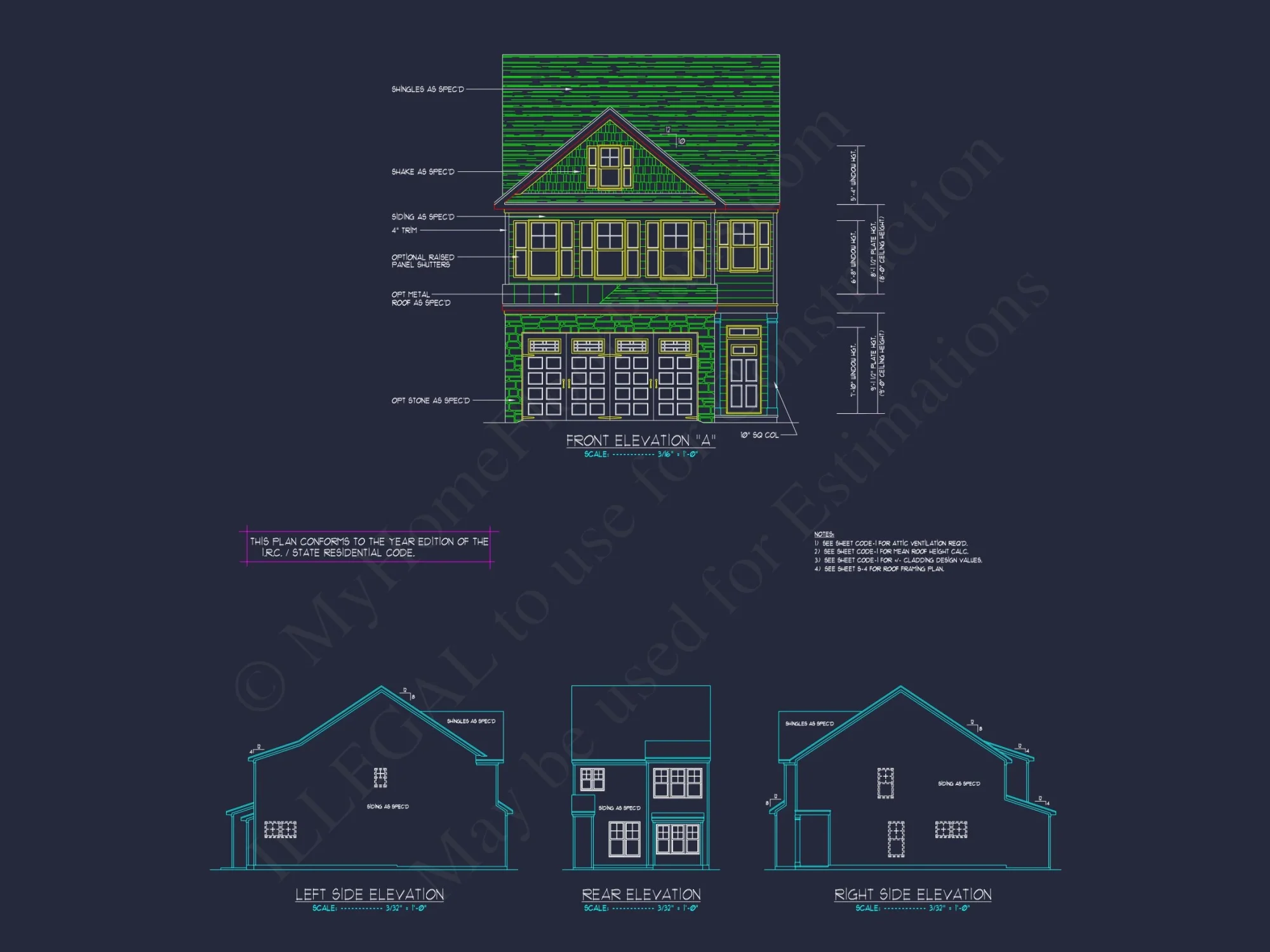 Modern Craftsman house Plan with 2 Floors and Open Floor Plan