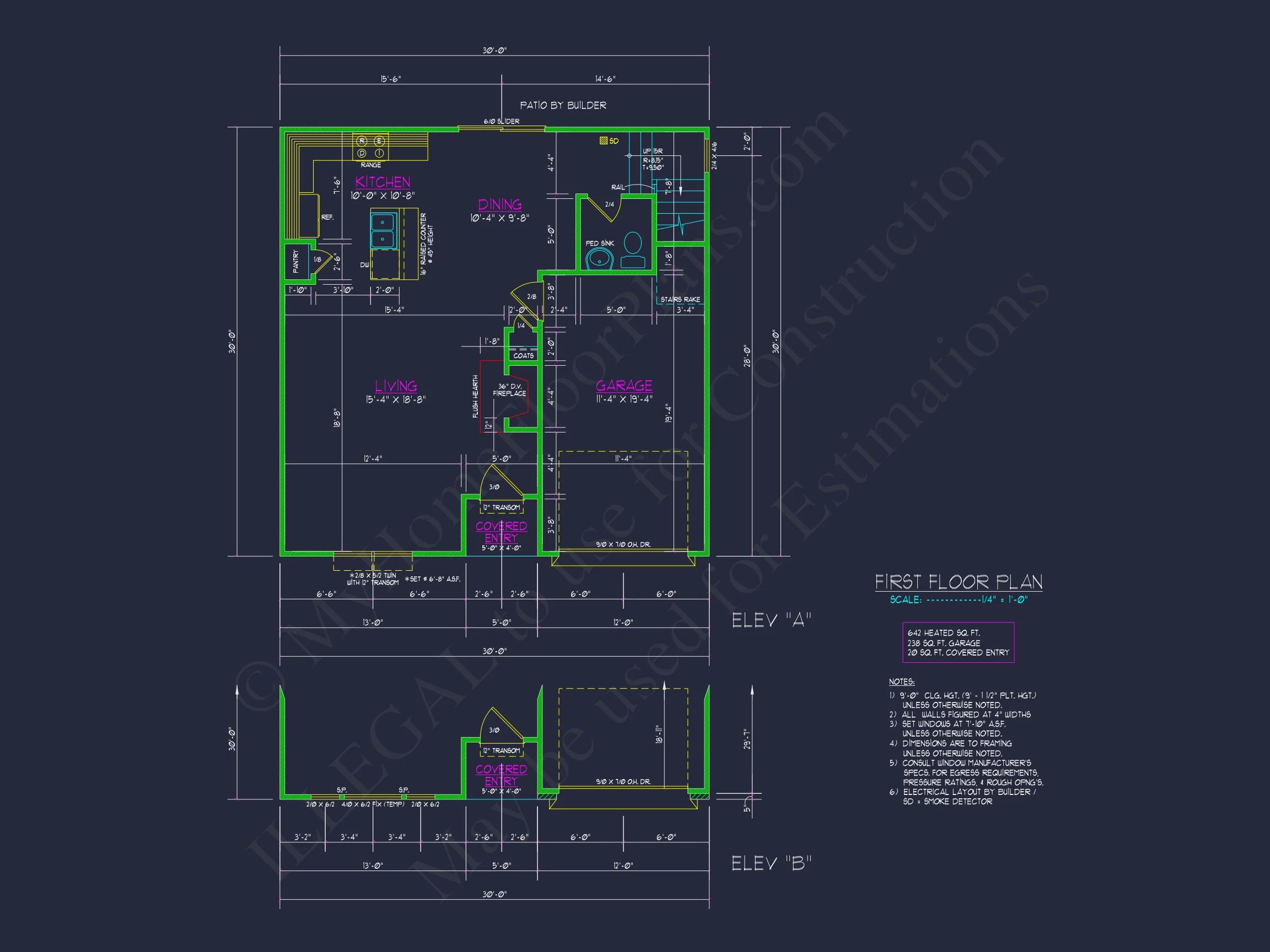 Efficient 3-Bedroom house Plan with CAD Blueprint Designs