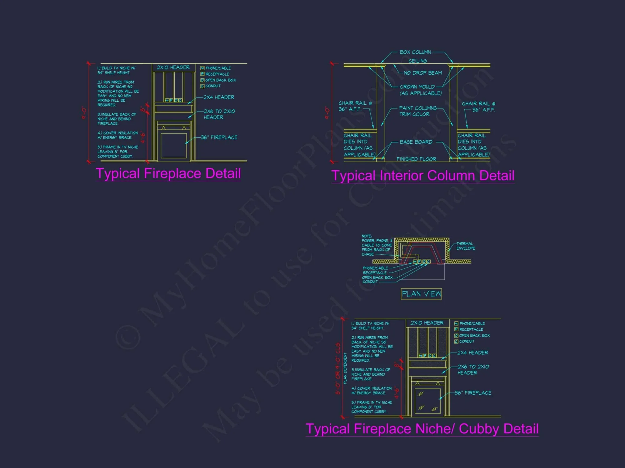 Elegant house Design with CAD Floor Plans & Classic Blueprint