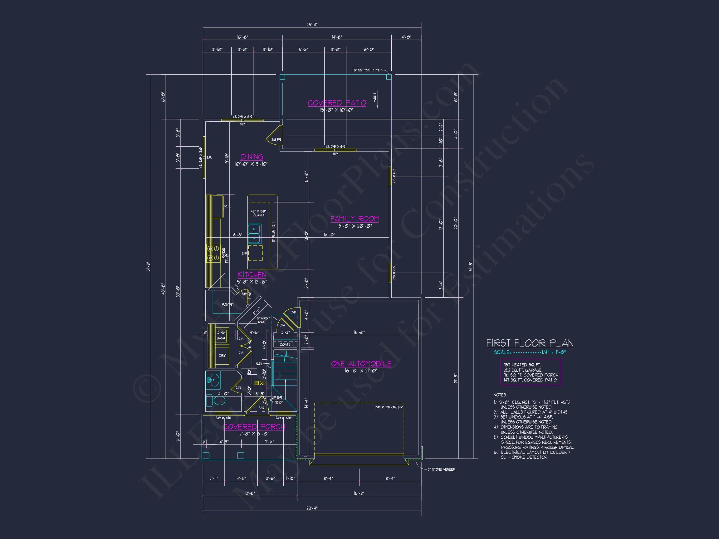 11-1070 HOUSE PLAN -Traditional Home Plan - 3-Bed, 2.5-Bath, 1,950 SF 5 Modern Craftsman house Plan with Open Floor Plan Designs