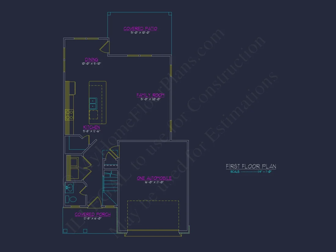 Modern Craftsman house Plan with Open Floor Plan Designs