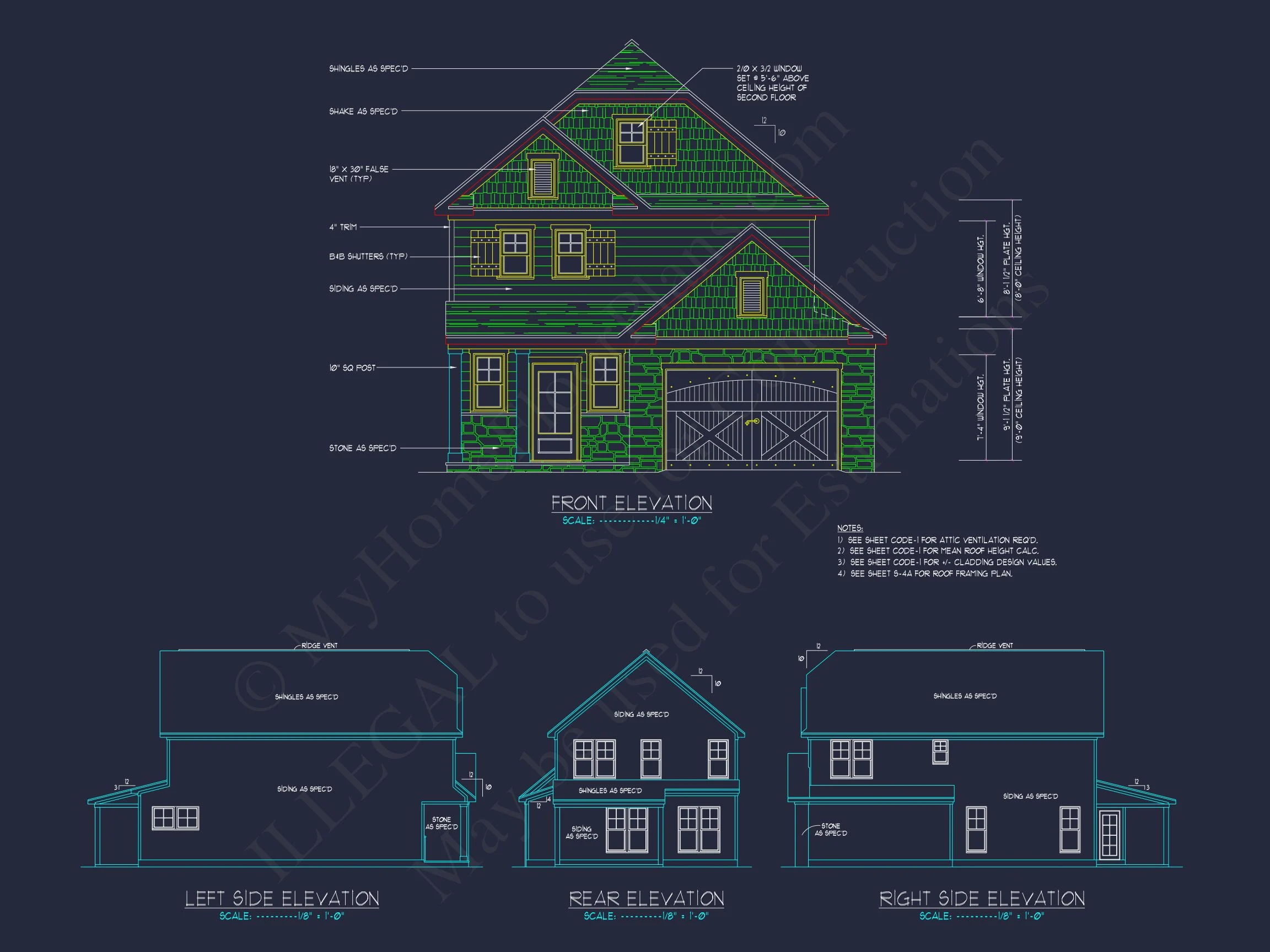 11-1070 HOUSE PLAN -Traditional Home Plan - 3-Bed, 2.5-Bath, 1,950 SF 2 Modern Craftsman house Plan with Open Floor Plan Designs