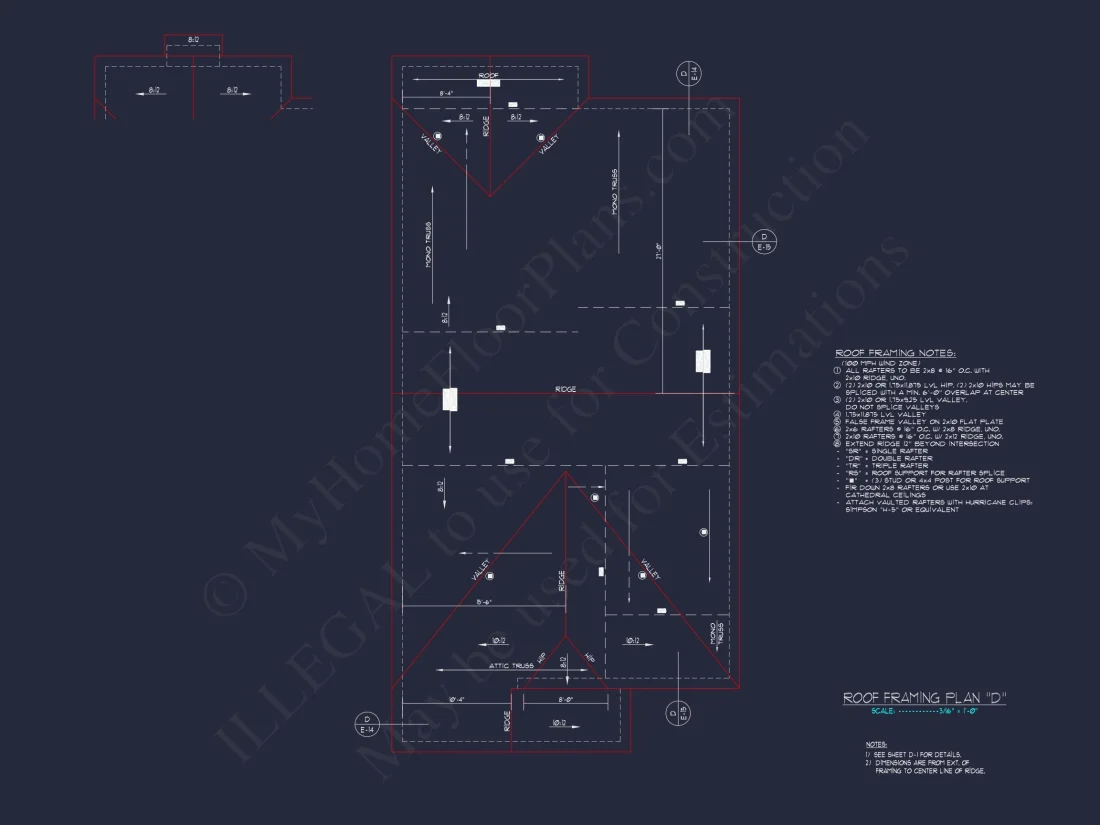Stylish house Plan: 3-Bedroom CAD Floor Designs & Blueprint