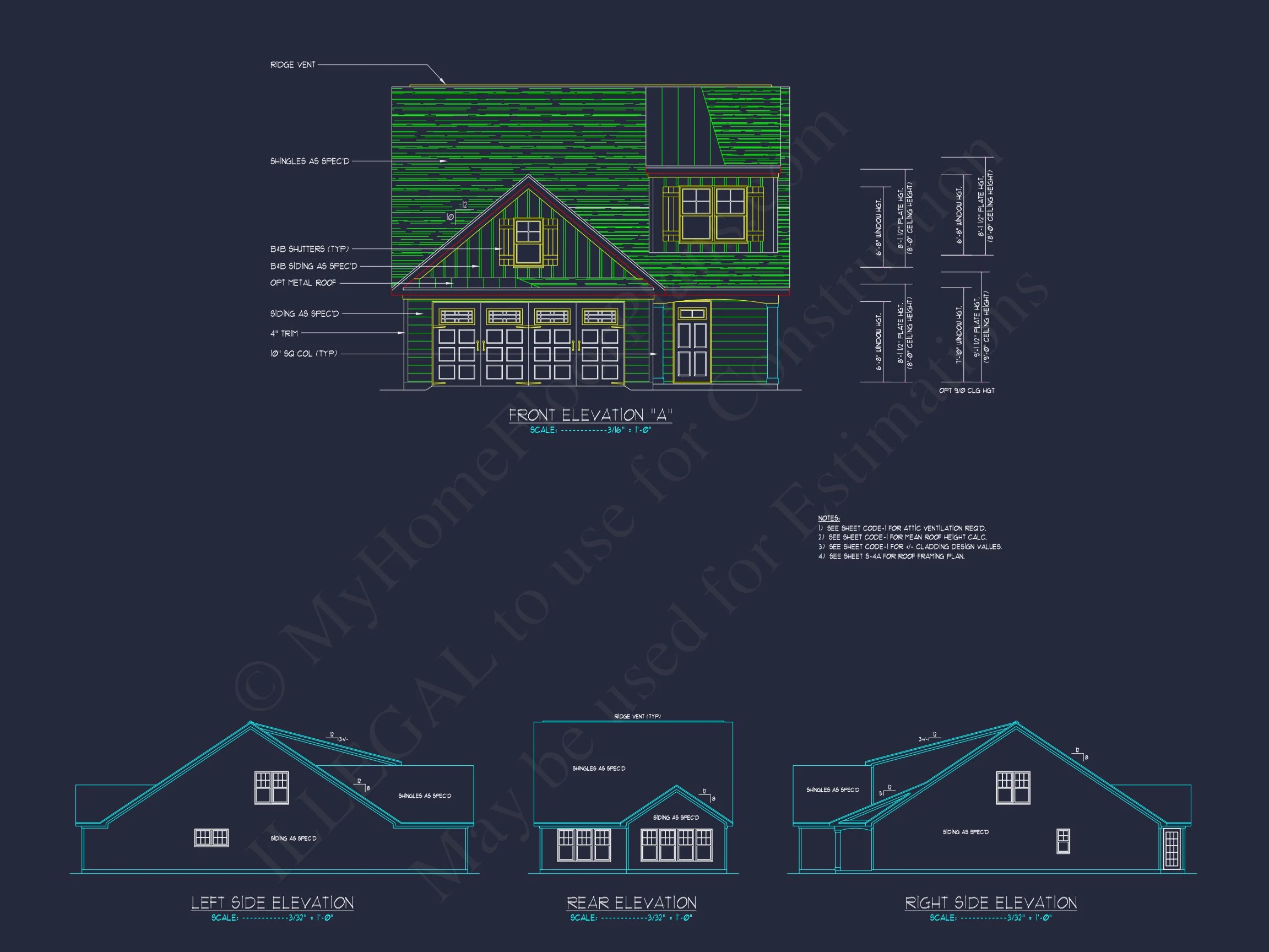 11-1061 HOUSE PLAN - Traditional Home Plan - 3-Bed, 2.5-Bath, 1,950 SF 5 Stylish house Plan: 3-Bedroom CAD Floor Designs & Blueprint