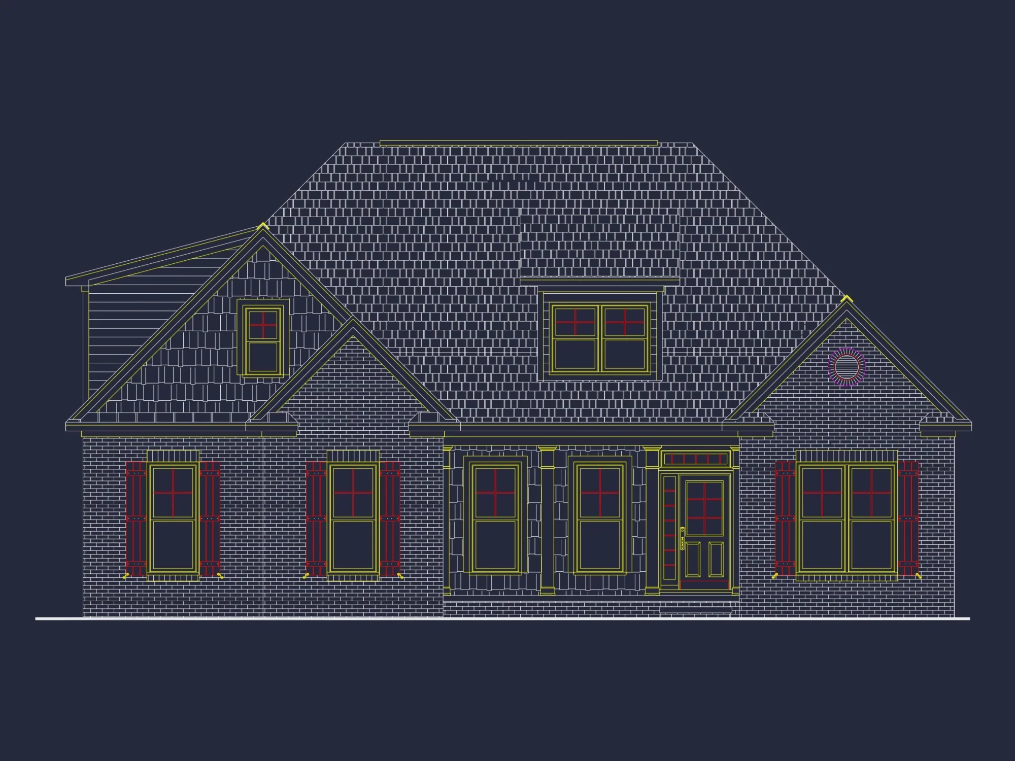 Beautiful house Plan with CAD Blueprint and Stunning Designs