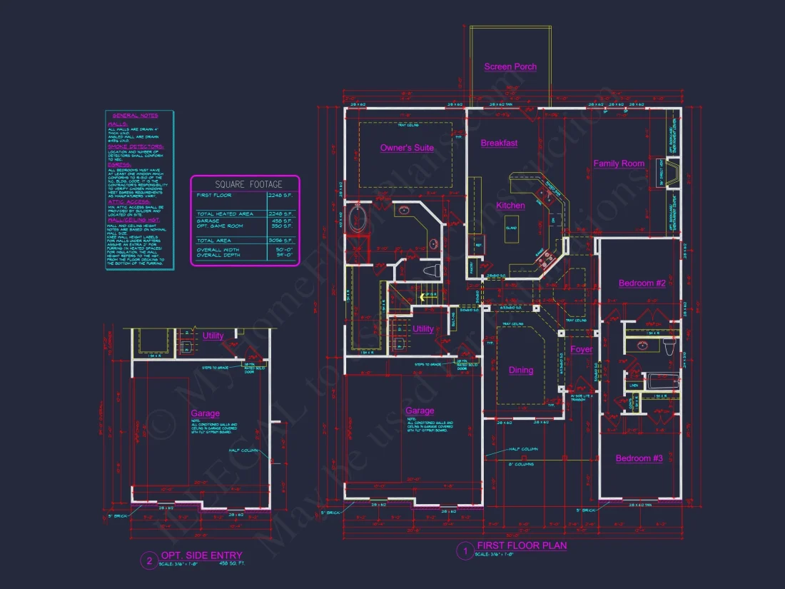 Beautiful house Plan with CAD Blueprint and Stunning Designs