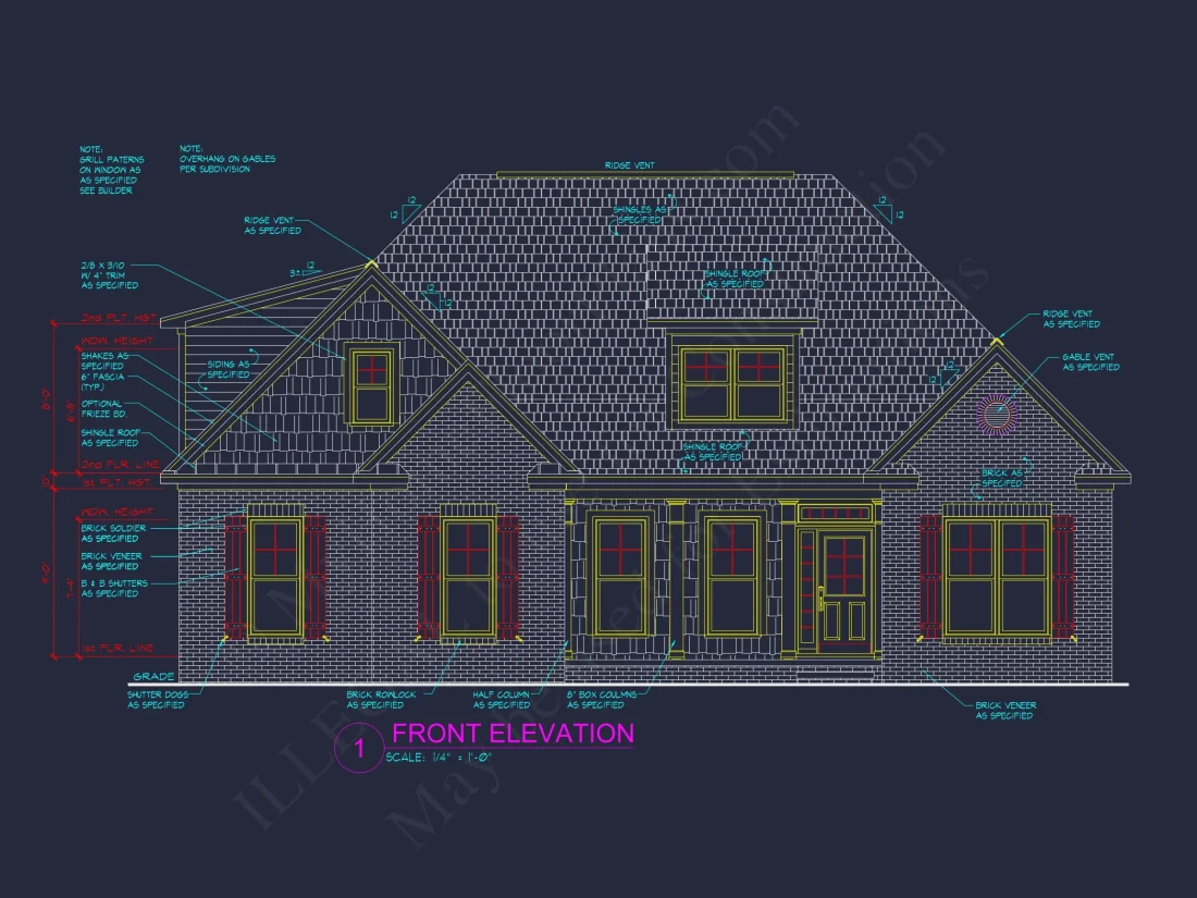 Beautiful house Plan with CAD Blueprint and Stunning Designs