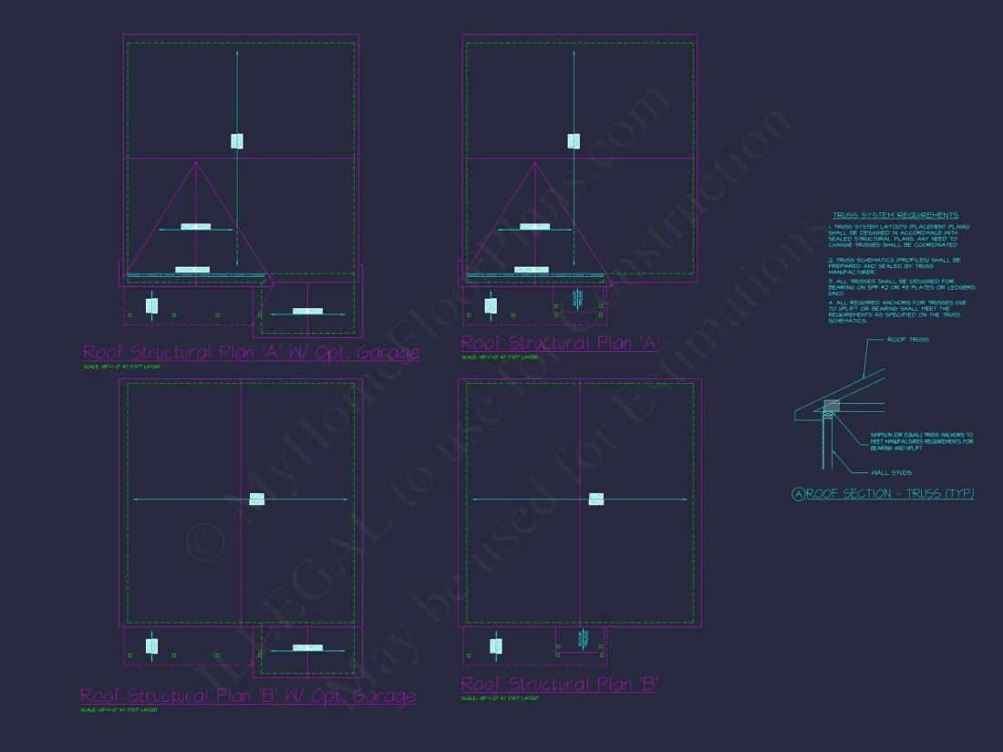 Colonial Revival house Plan with CAD Blueprint and Design