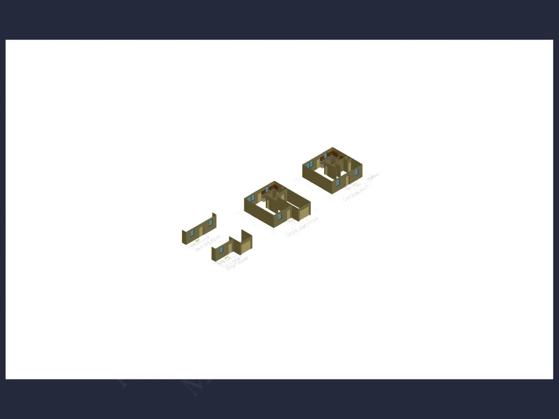 Colonial Revival house Plan with CAD Blueprint and Design