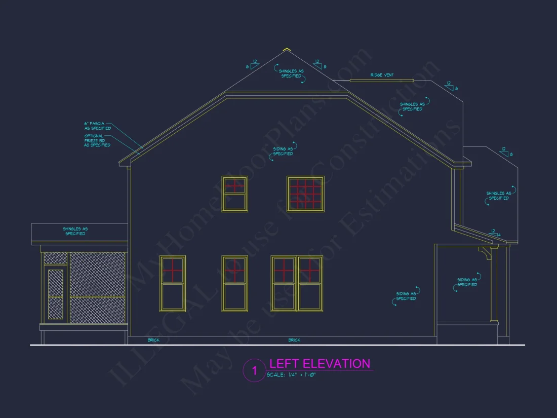 Modern Suburban house Plan with Spacious Floor Plan and CAD Design