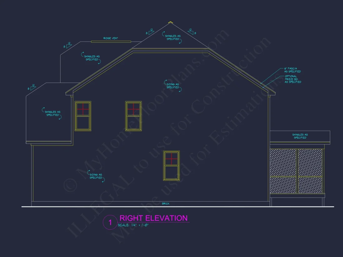 Modern Suburban house Plan with Spacious Floor Plan and CAD Design