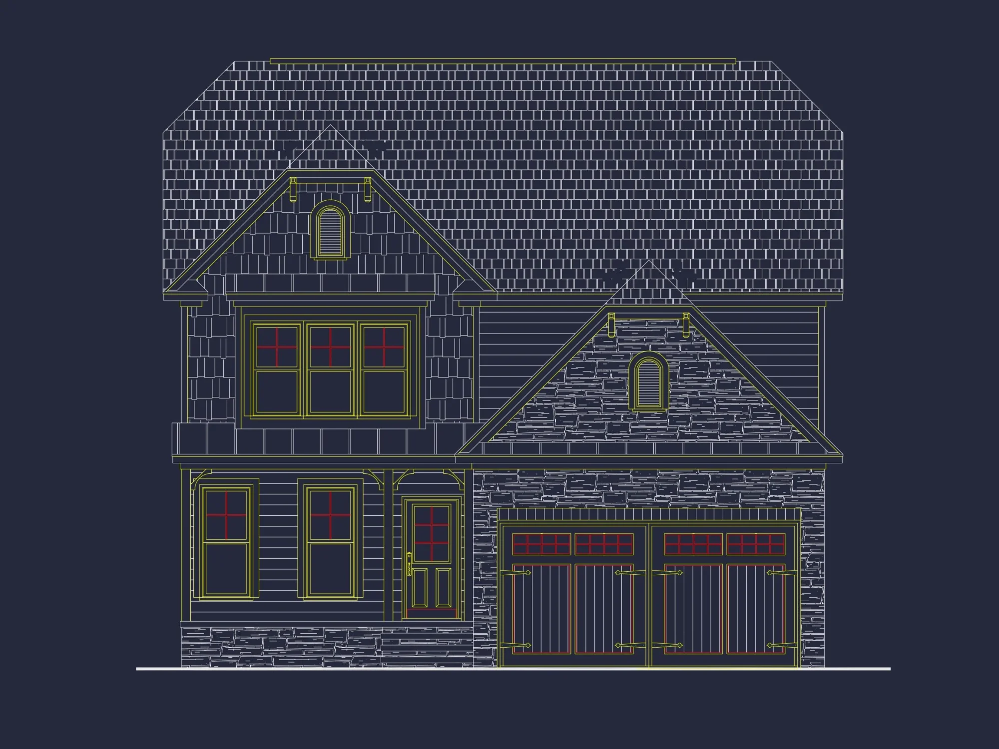 Modern Suburban house Plan with Spacious Floor Plan and CAD Design