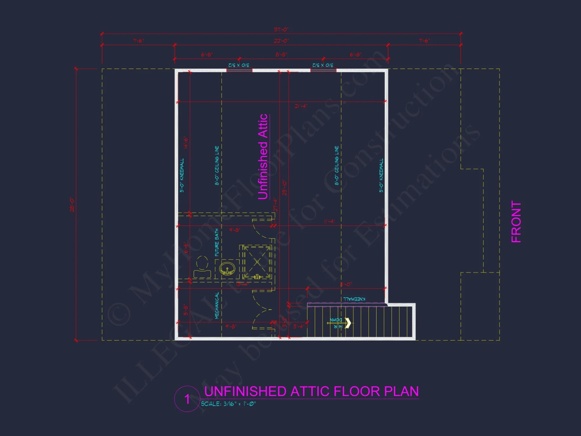 Beautiful Traditional house Floor Plan with CAD Blueprints