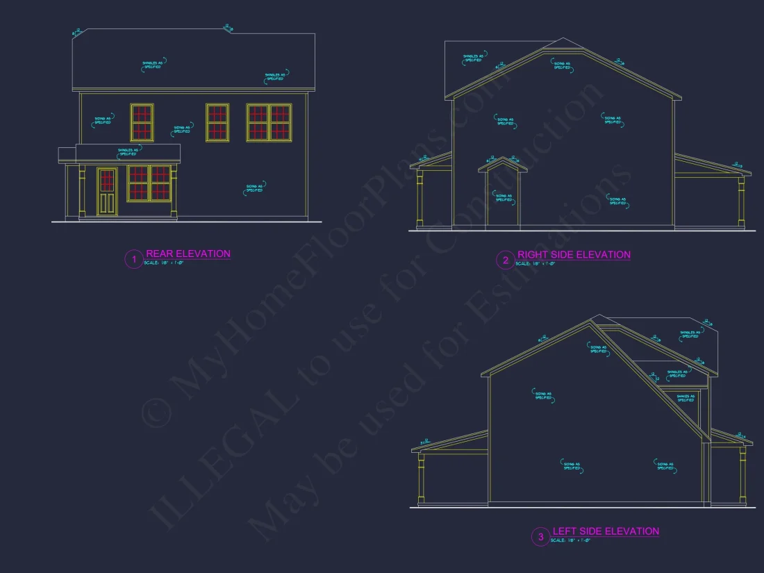 2-Floor CAD Blueprint Designs