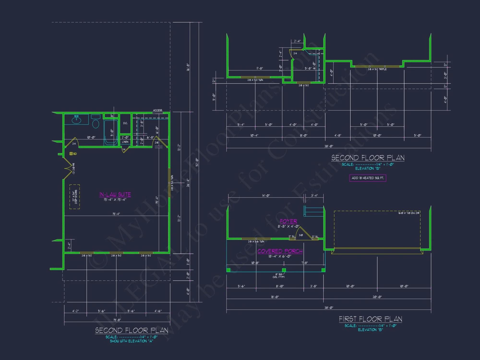Modern Craftsman house Plan with CAD Features and Designs