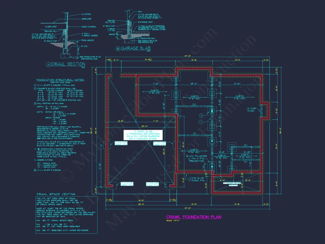 Classic 2-Story Floor Plan with CAD Blueprint