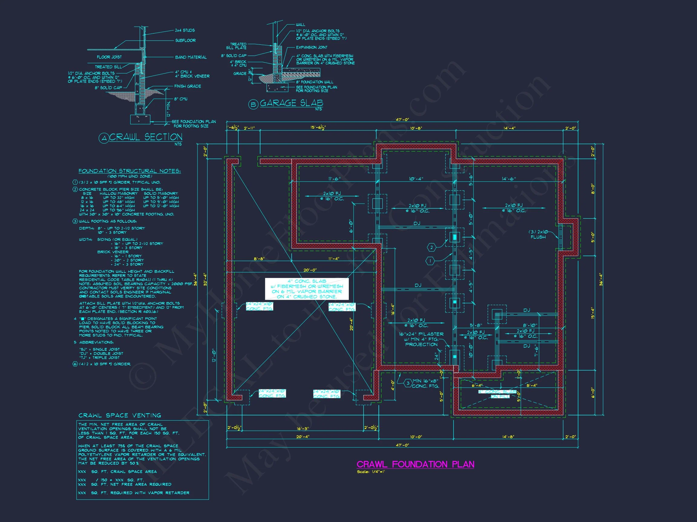 Classic 2-Story Floor Plan with CAD Blueprint