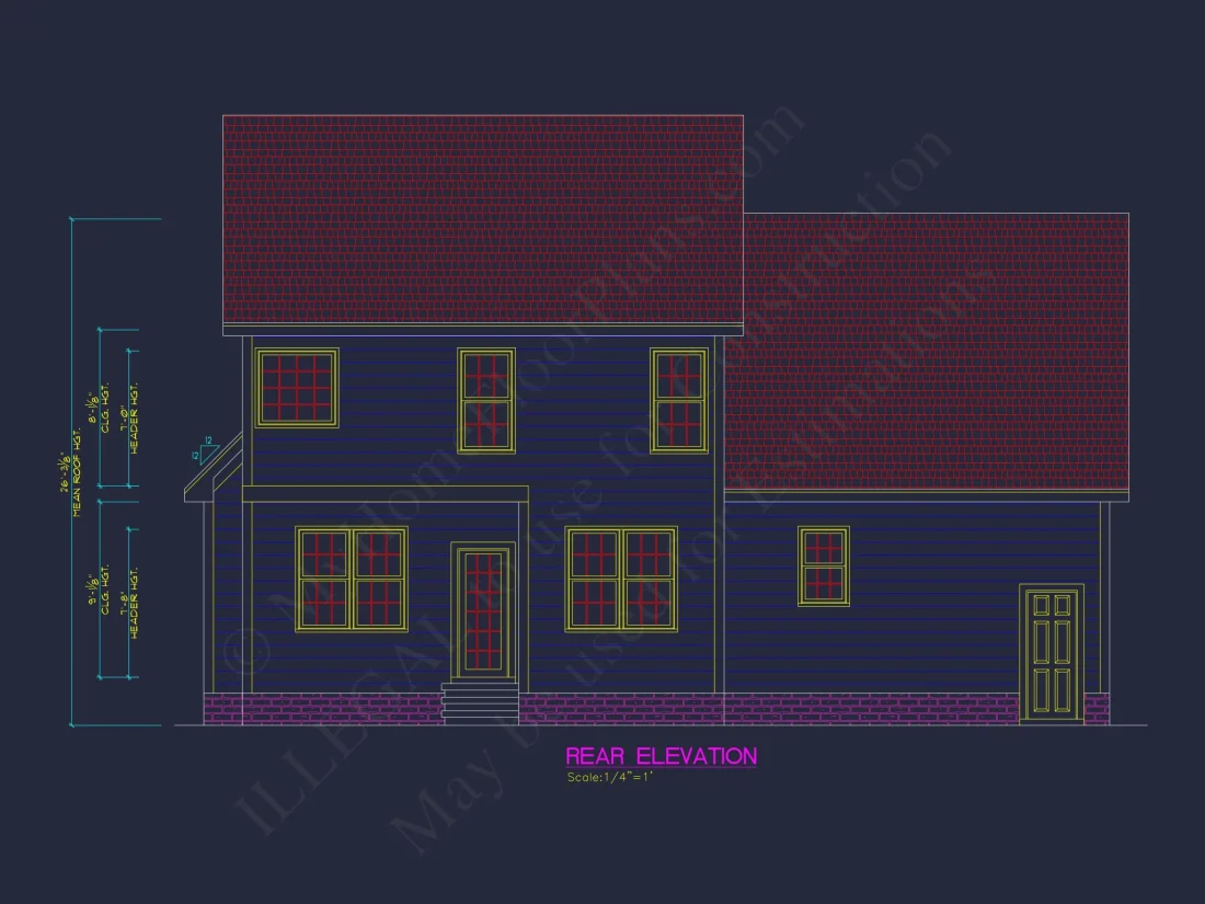 Classic 2-Story Floor Plan with CAD Blueprint