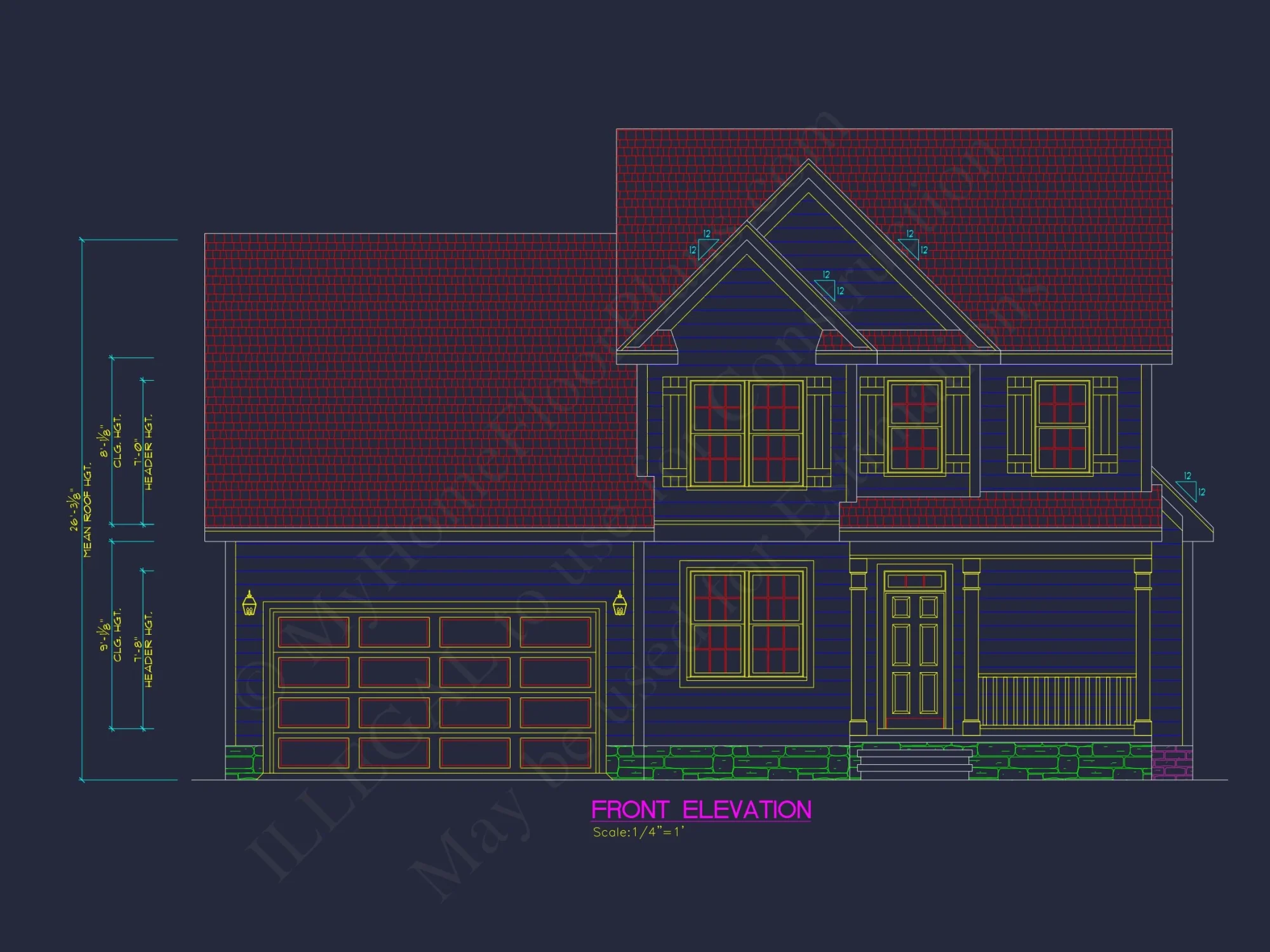 Classic 2-Story Floor Plan with CAD Blueprint