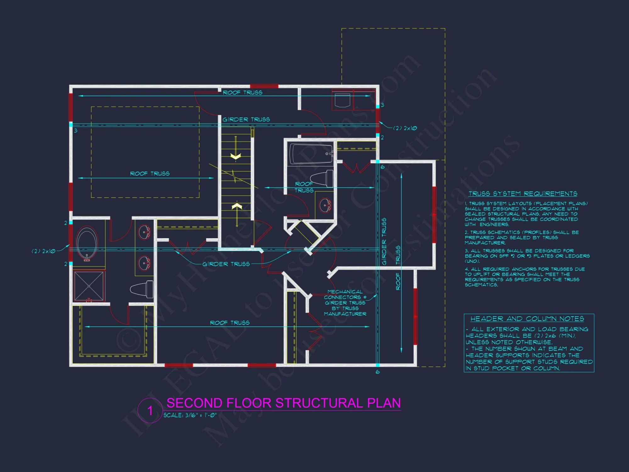 Efficient 2-Story house Plan with Modern CAD Blueprint Designs