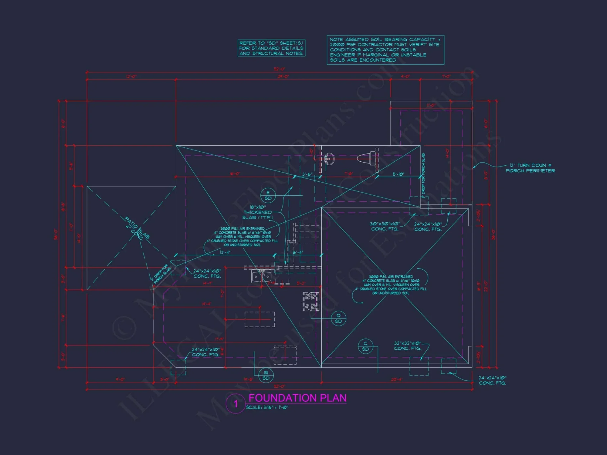 Efficient 2-Story house Plan with Modern CAD Blueprint Designs